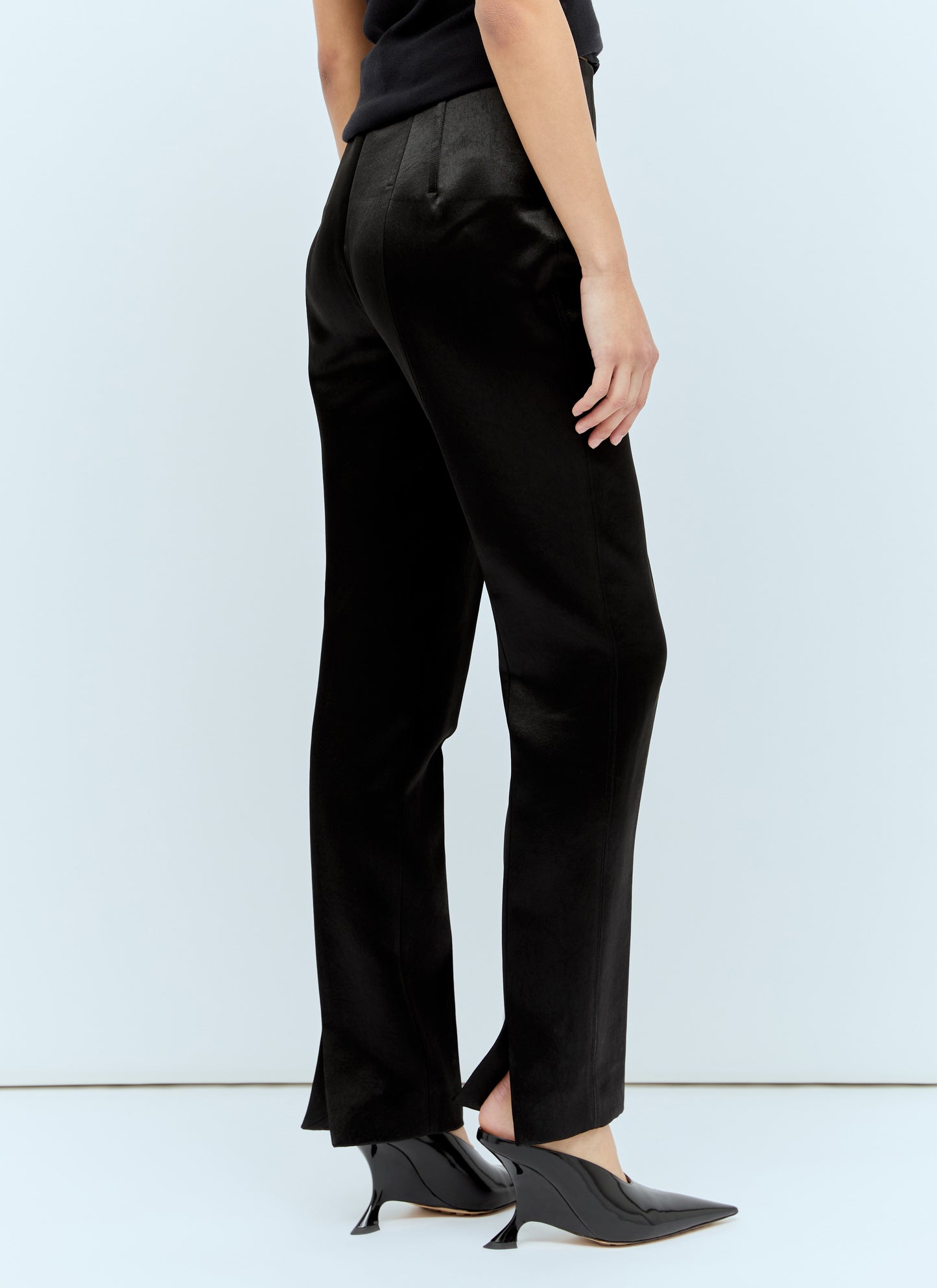 Sportmax Women Satin Tailored Pants SPORTMAX