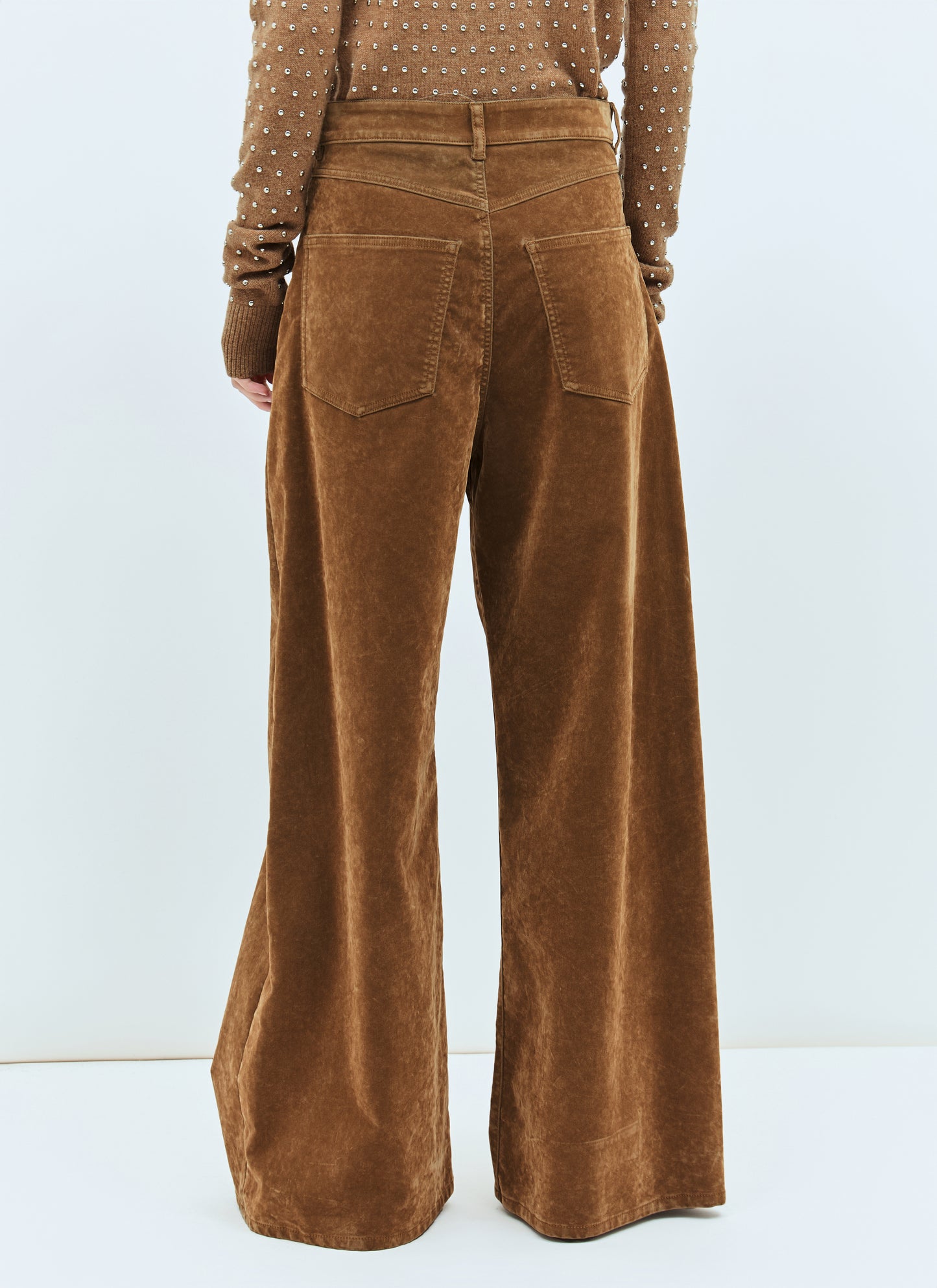 Sportmax Women Flocked Denim Pants SPORTMAX
