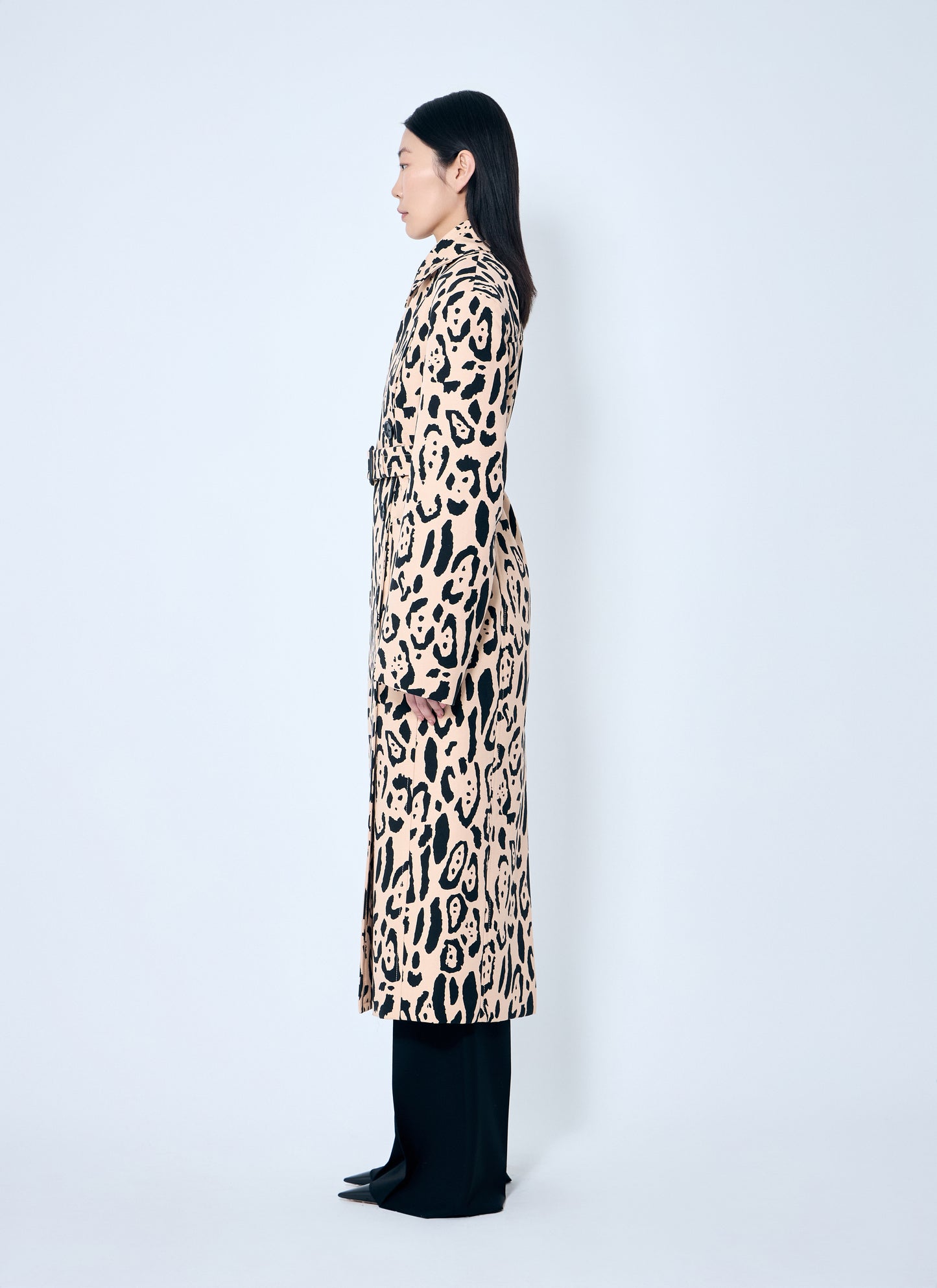 Sportmax Women Animal-Print Trench Coat SPORTMAX