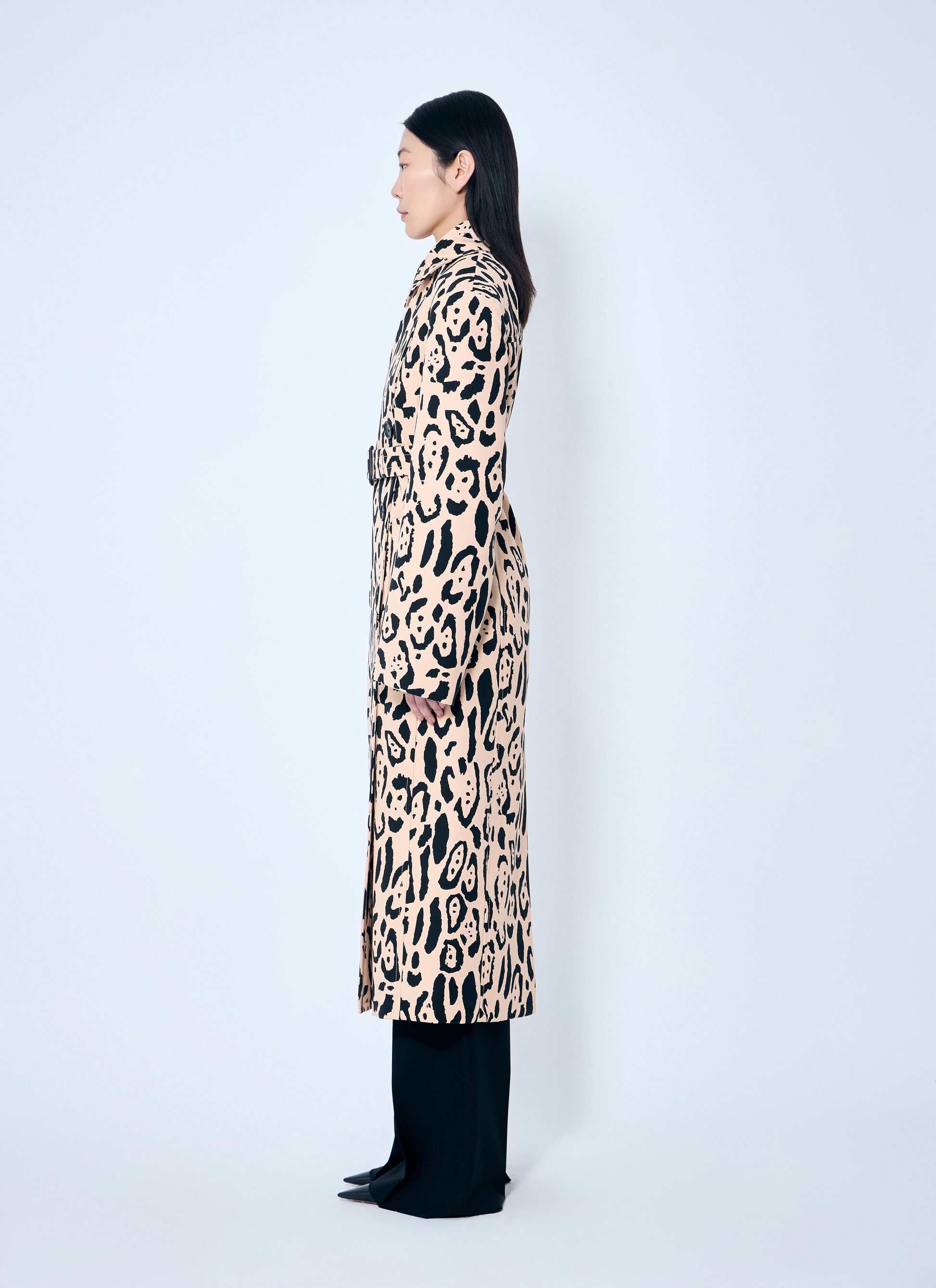 Sportmax Women Animal-Print Trench Coat SPORTMAX