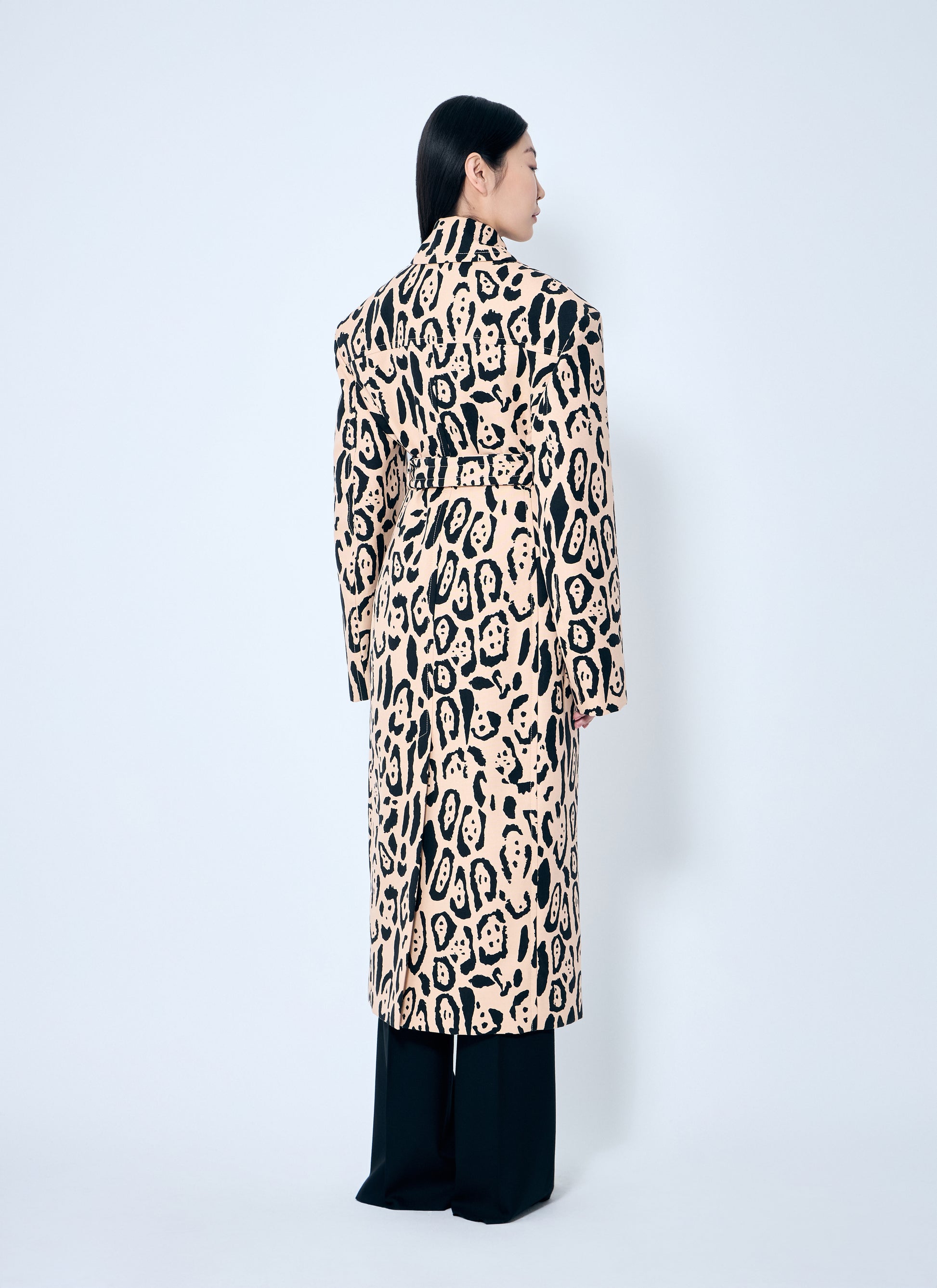 Sportmax Women Animal-Print Trench Coat SPORTMAX
