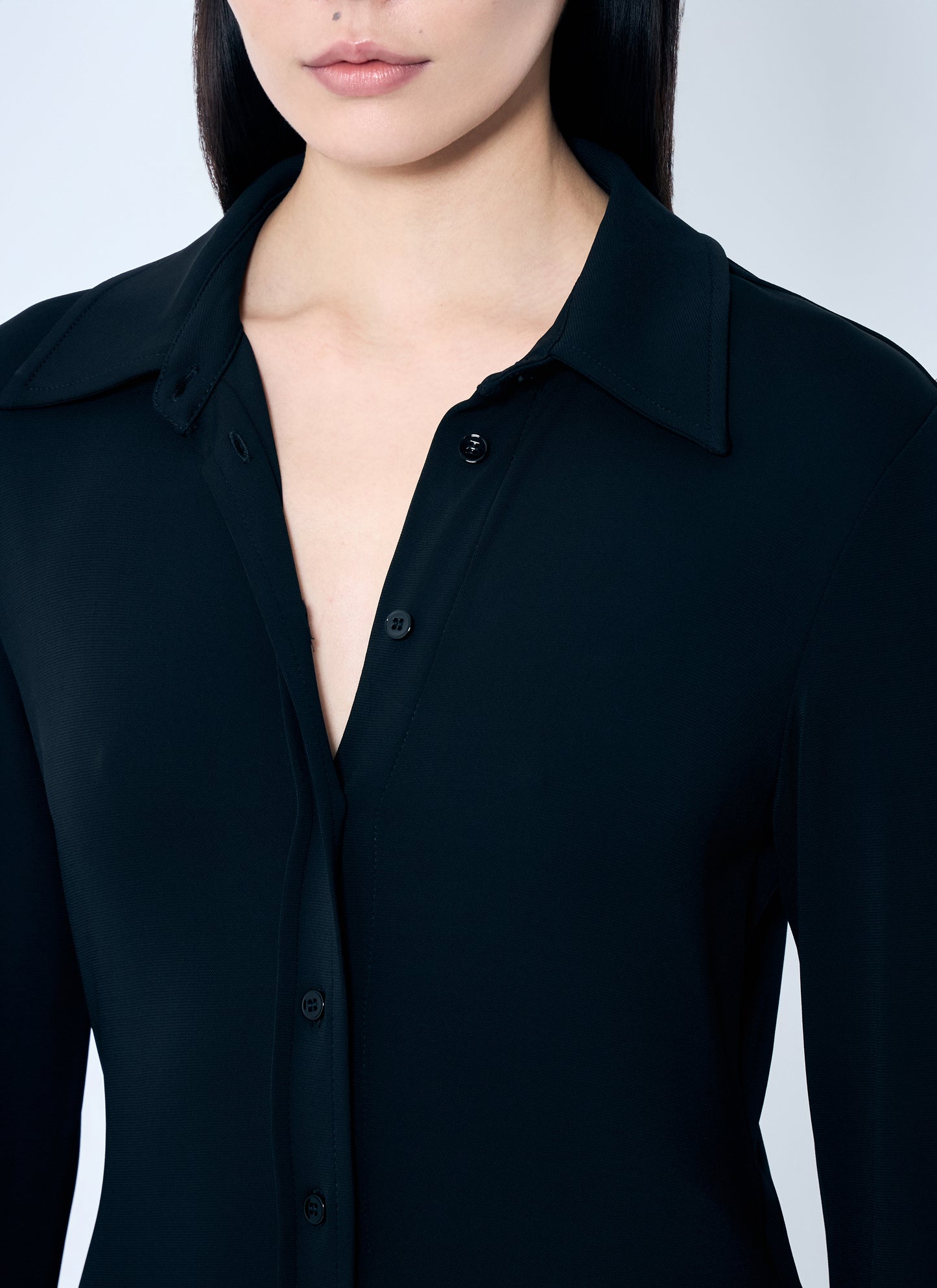 Sportmax Women Crepe Jersey Shirt Dress SPORTMAX