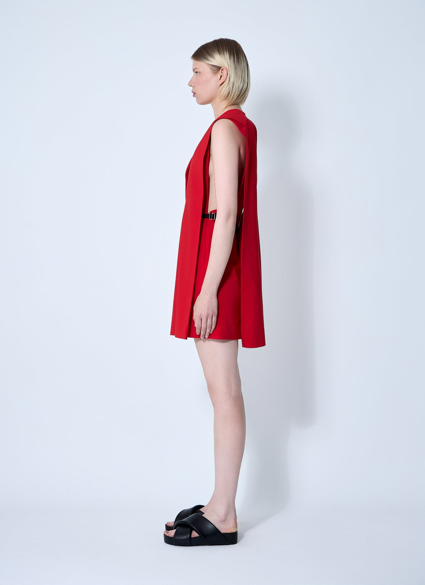 Sportmax Women Plunge Mini Dress With Belt SPORTMAX