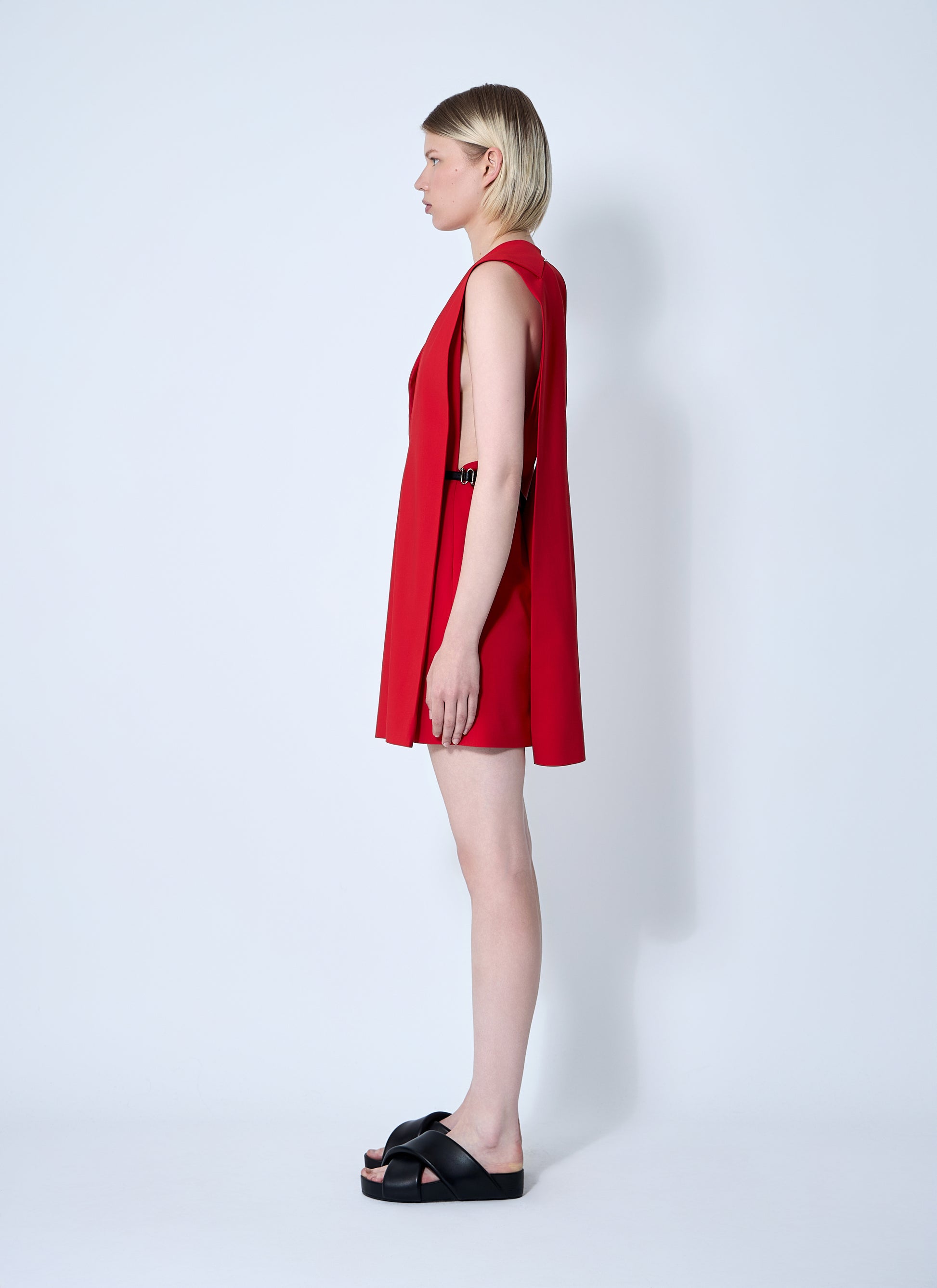 Sportmax Women Plunge Mini Dress With Belt SPORTMAX