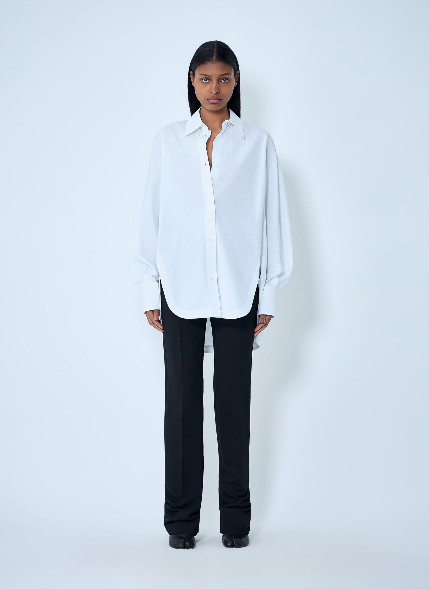Sportmax Women Oversized Cotton Poplin Shirt SPORTMAX