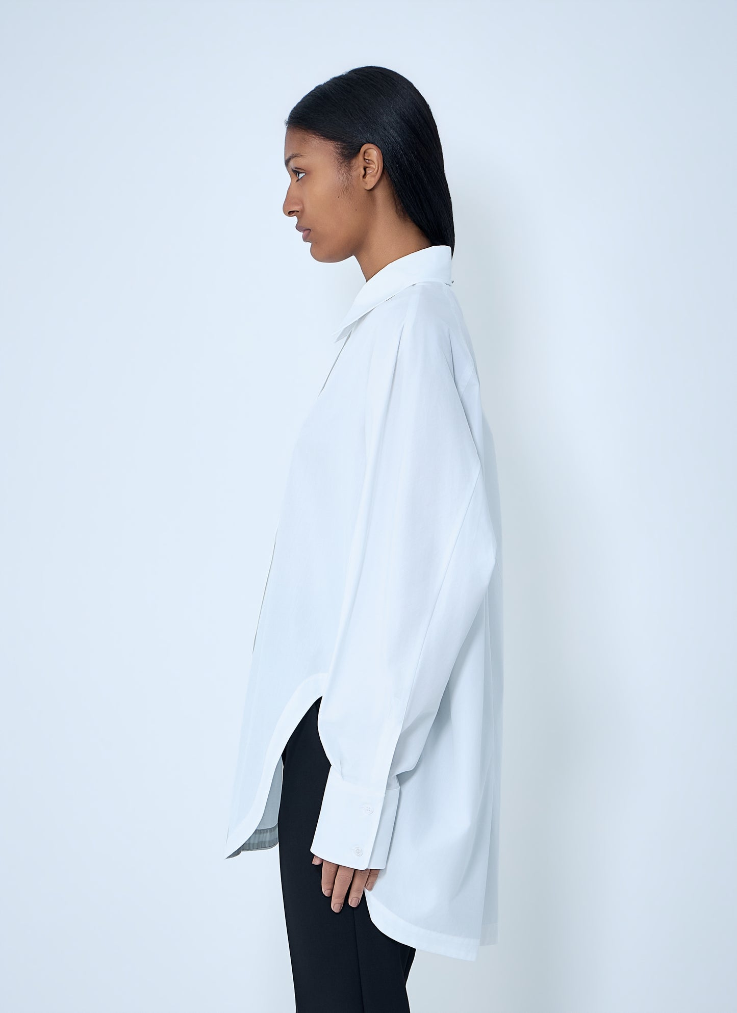 Sportmax Women Oversized Cotton Poplin Shirt SPORTMAX