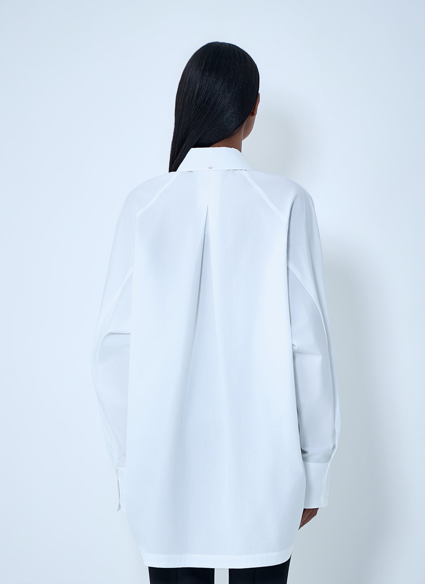 Sportmax Women Oversized Cotton Poplin Shirt SPORTMAX