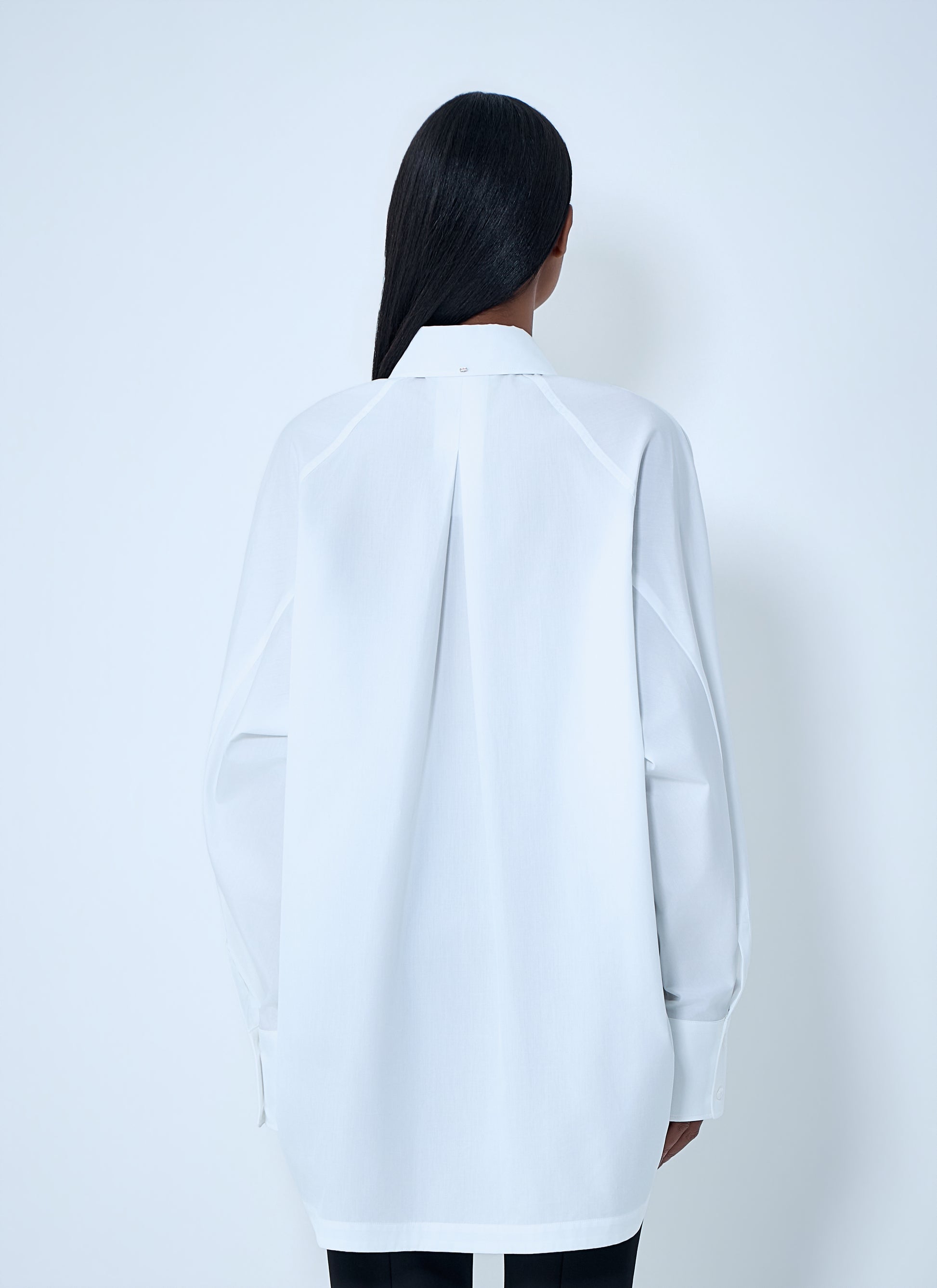Sportmax Women Oversized Cotton Poplin Shirt SPORTMAX
