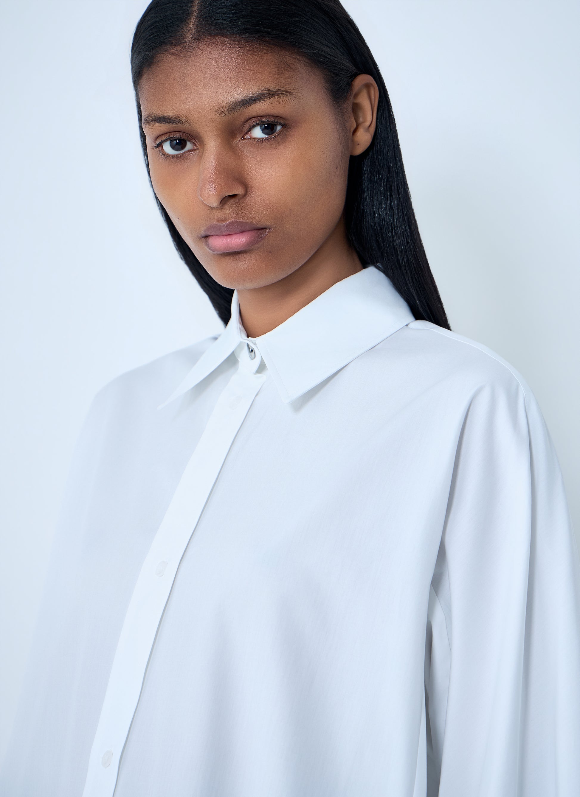 Sportmax Women Oversized Cotton Poplin Shirt SPORTMAX