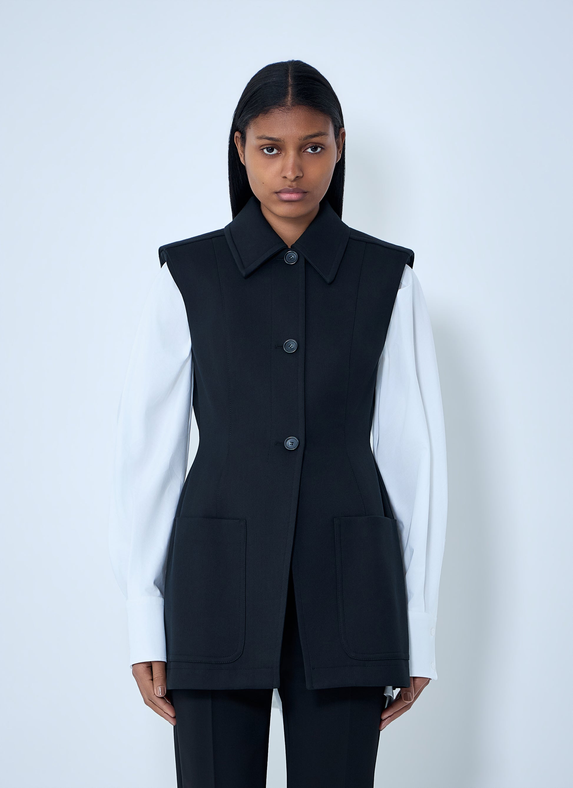Sportmax Women Sleeveless Tailored Vest SPORTMAX