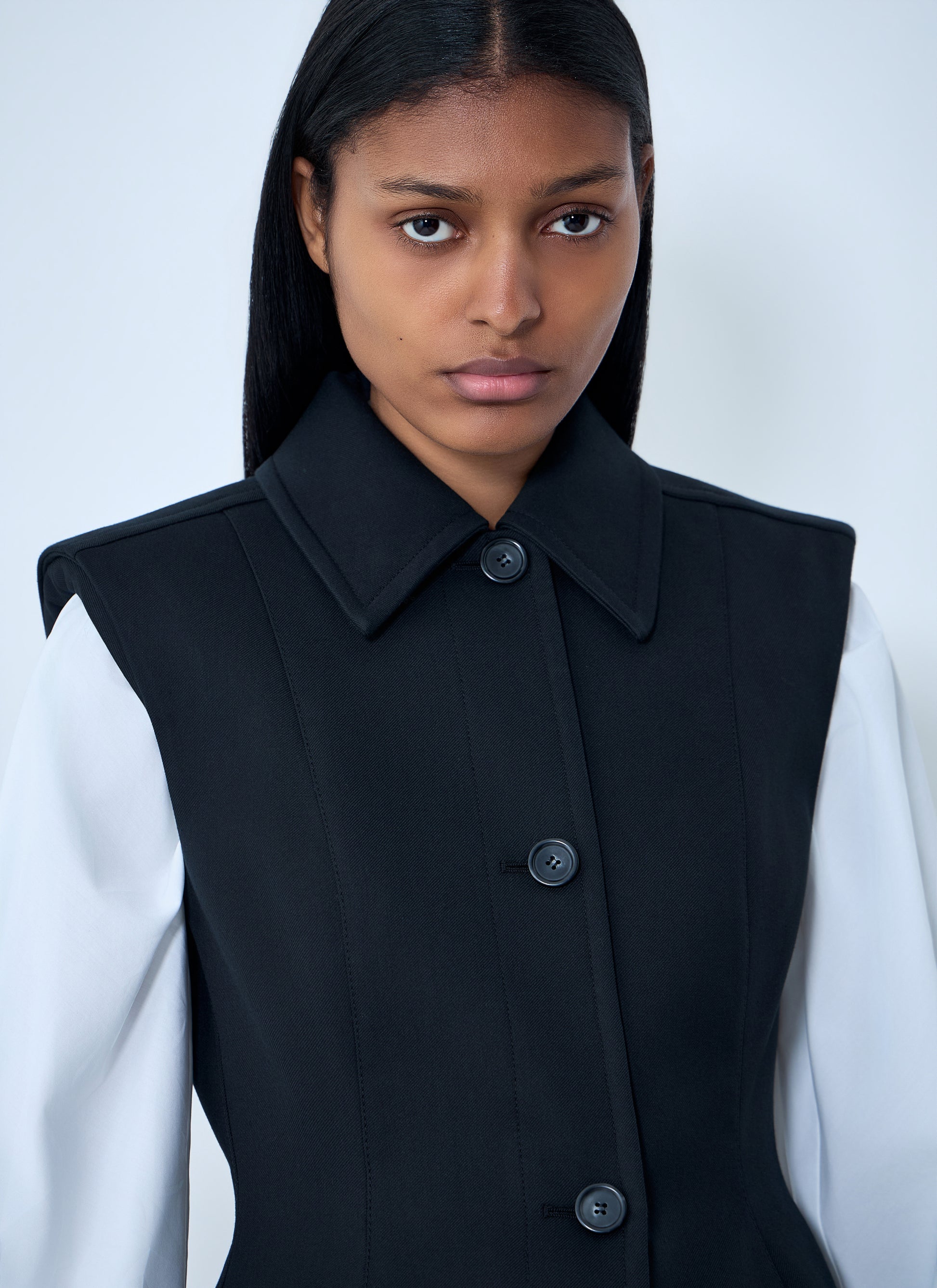 Sportmax Women Sleeveless Tailored Vest SPORTMAX