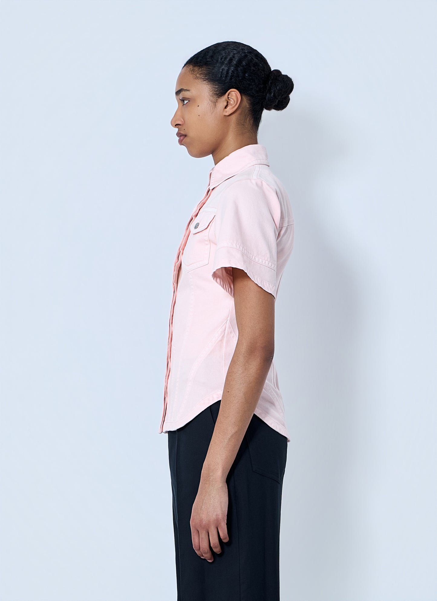Sportmax Women Short Sleeve Button-Down Shirt SPORTMAX