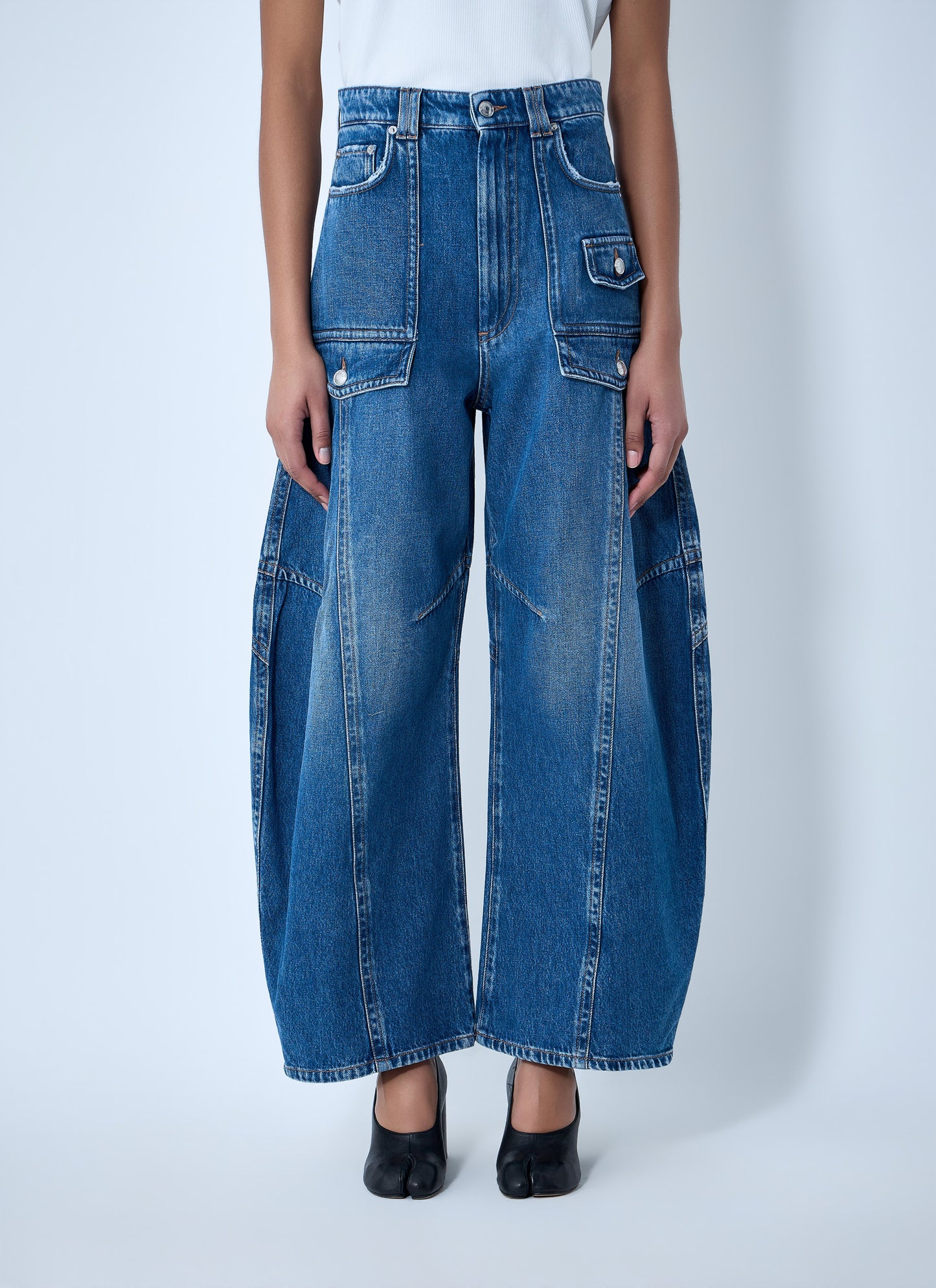 Sportmax Women Wide-Leg Denim Trousers SPORTMAX