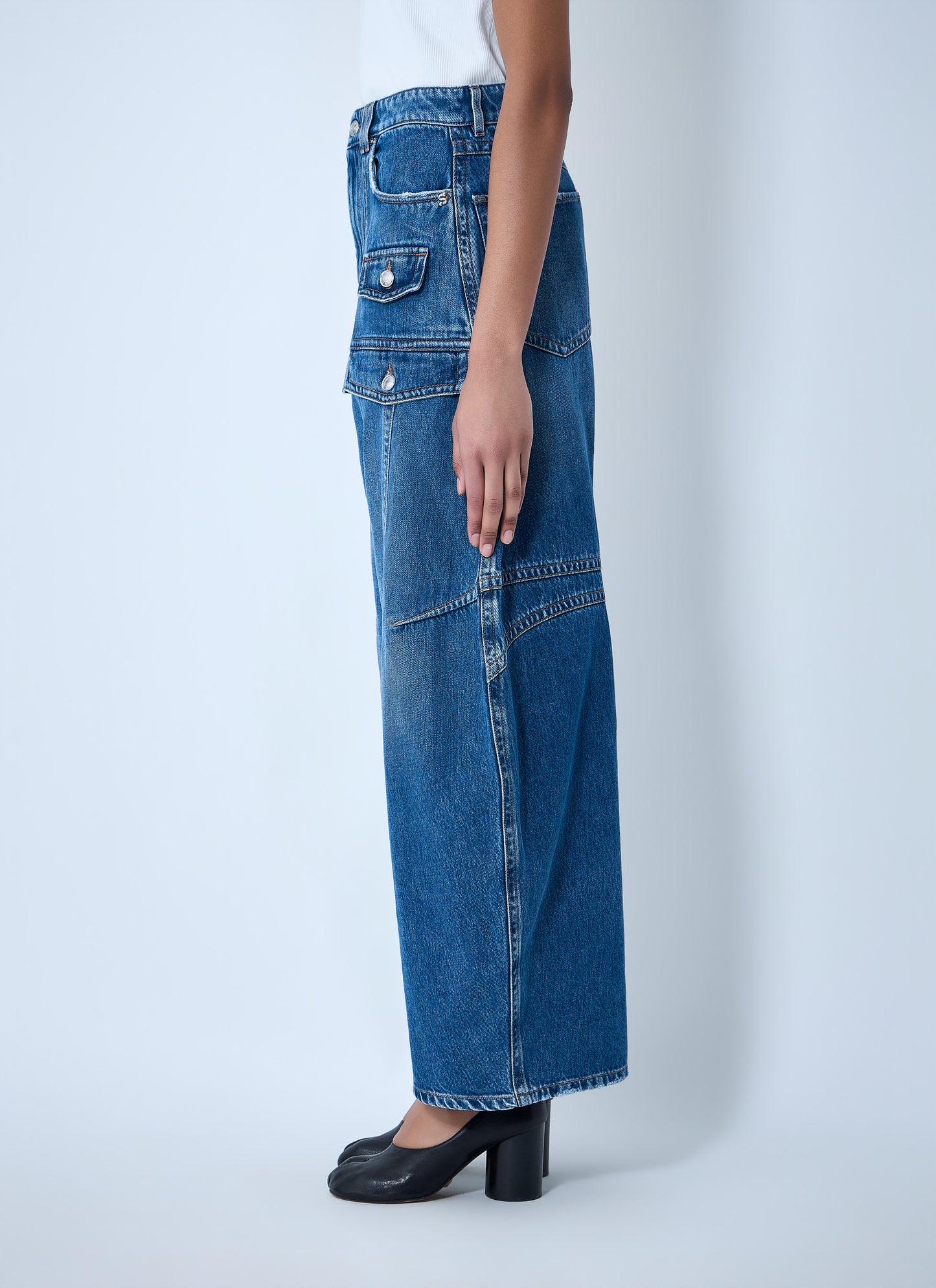 Sportmax Women Wide-Leg Denim Trousers SPORTMAX