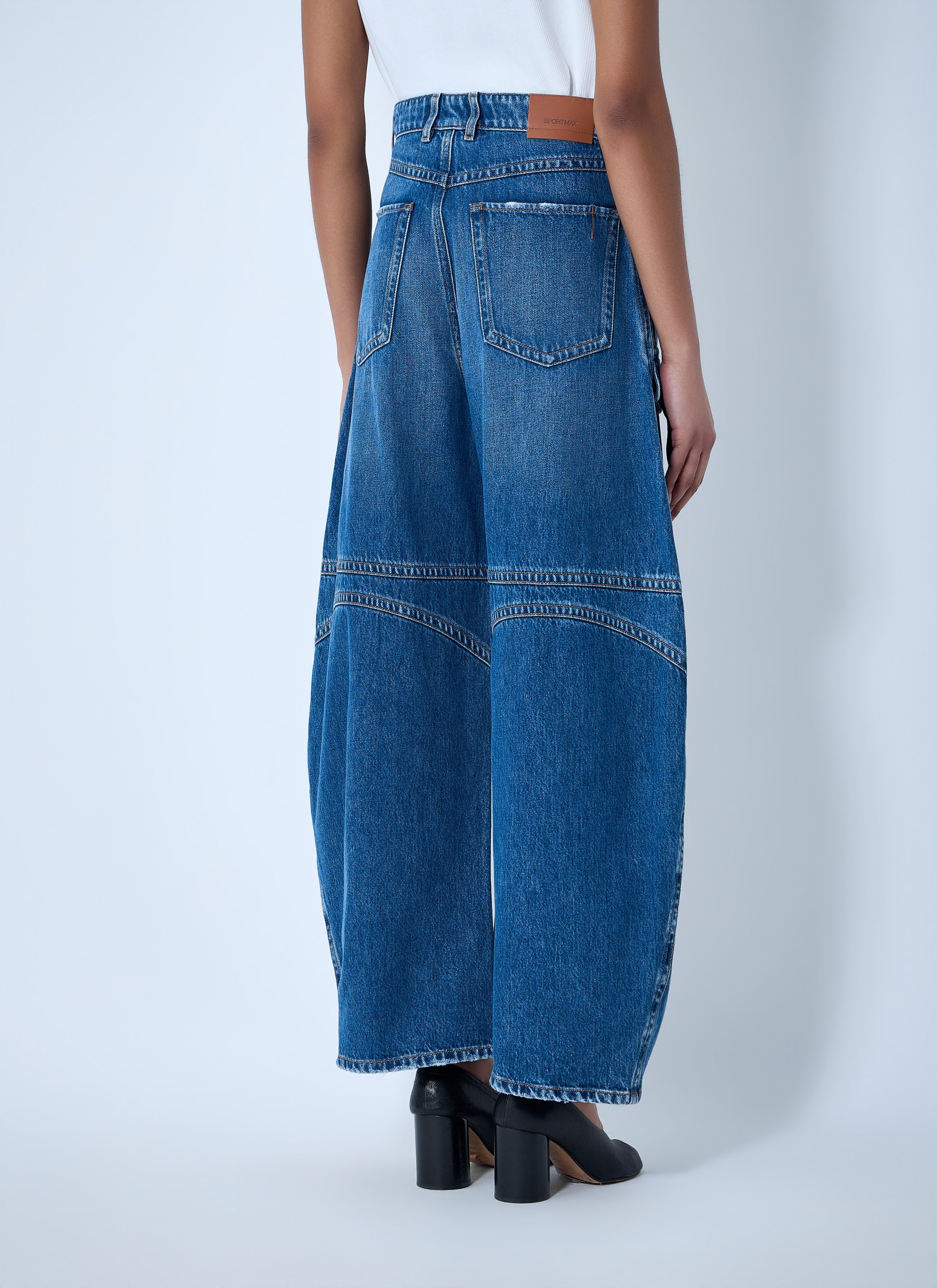 Sportmax Women Wide-Leg Denim Trousers SPORTMAX