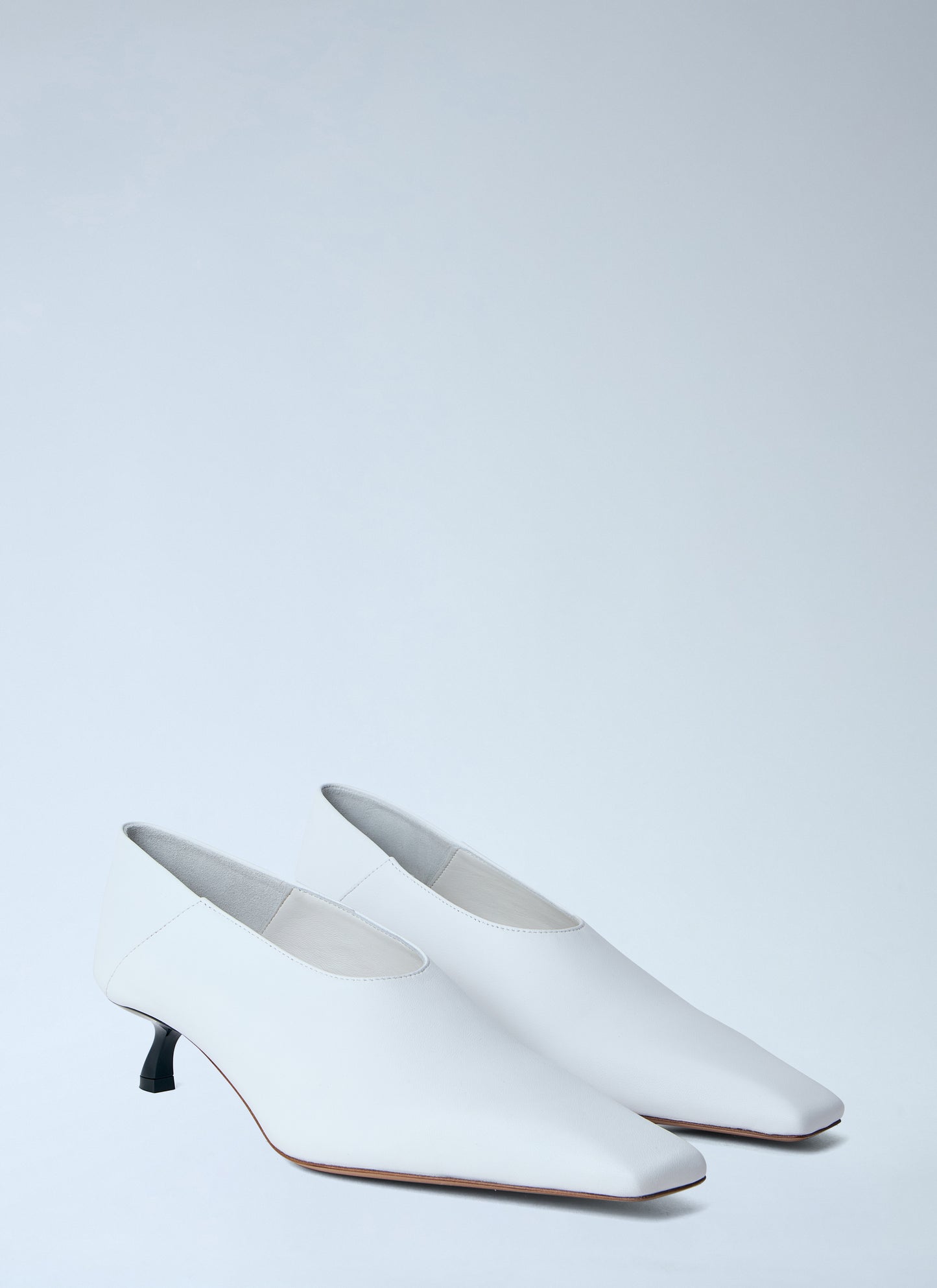 Sportmax Women Leather Kitten Heel Pumps SPORTMAX