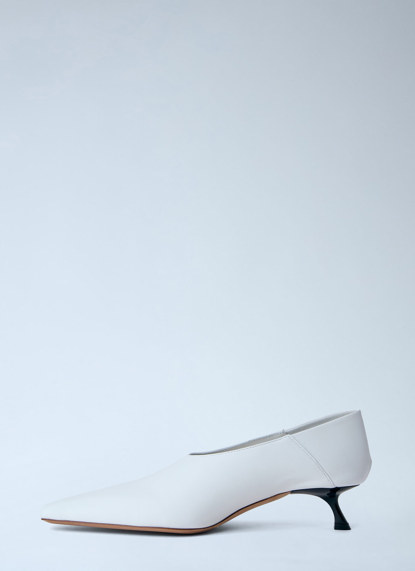 Sportmax Women Leather Kitten Heel Pumps SPORTMAX