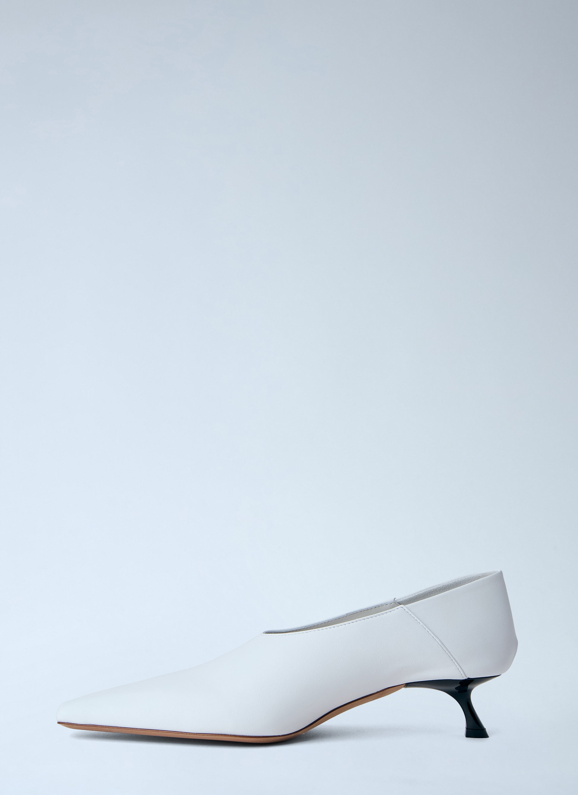 Sportmax Women Leather Kitten Heel Pumps SPORTMAX