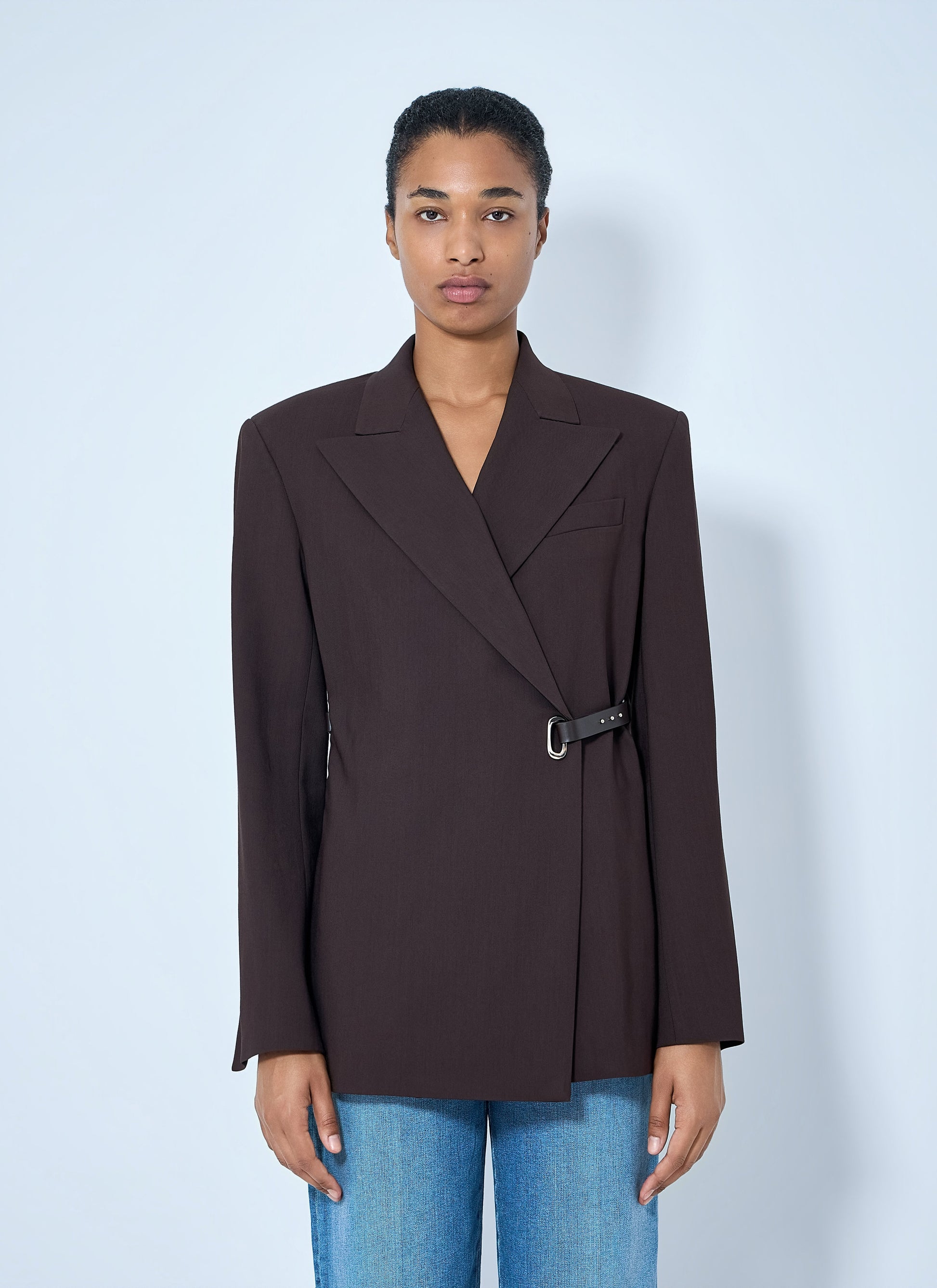 Sportmax Women Asymmetric Buckle Blazer SPORTMAX