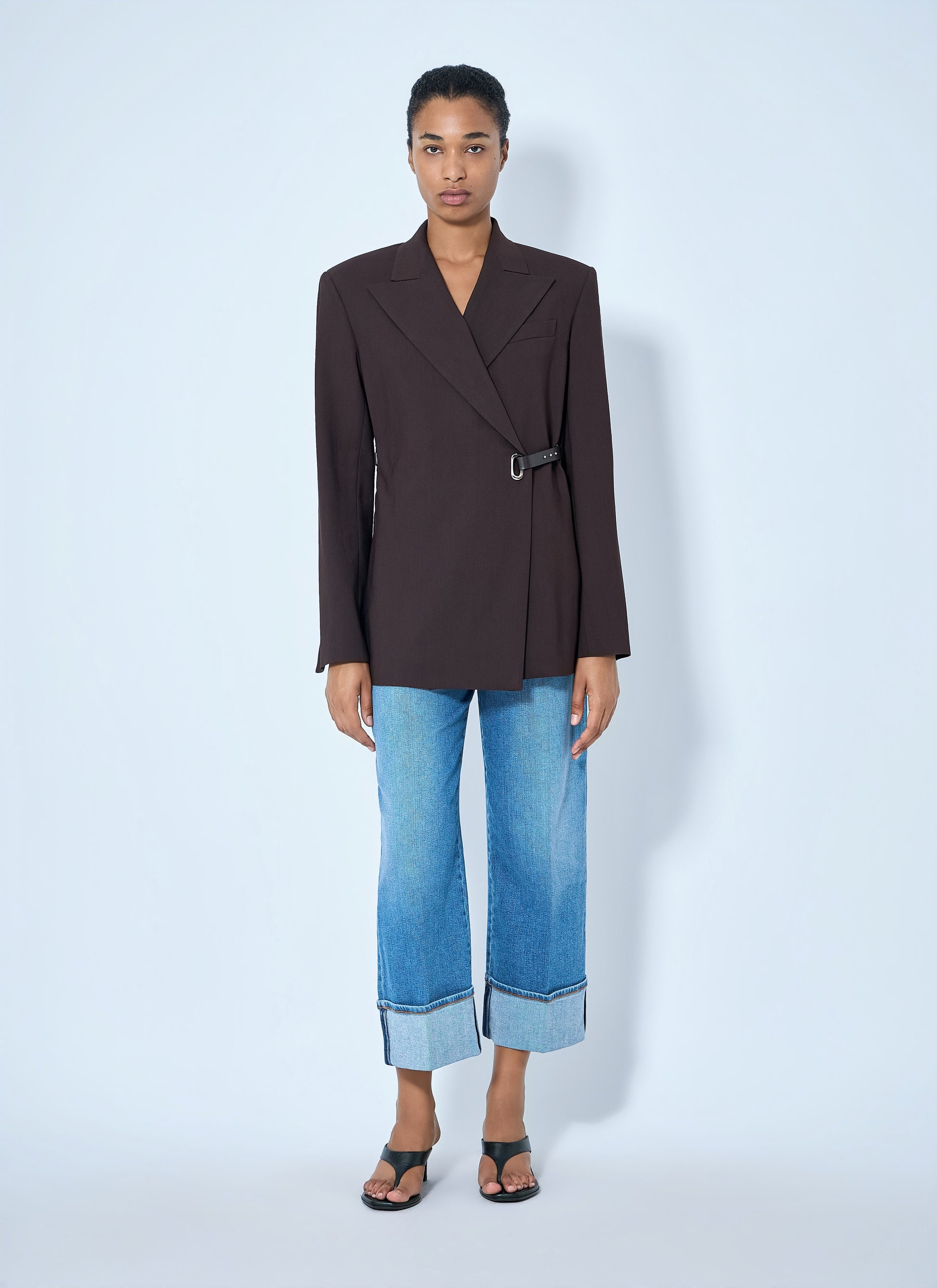 Sportmax Women Asymmetric Buckle Blazer SPORTMAX