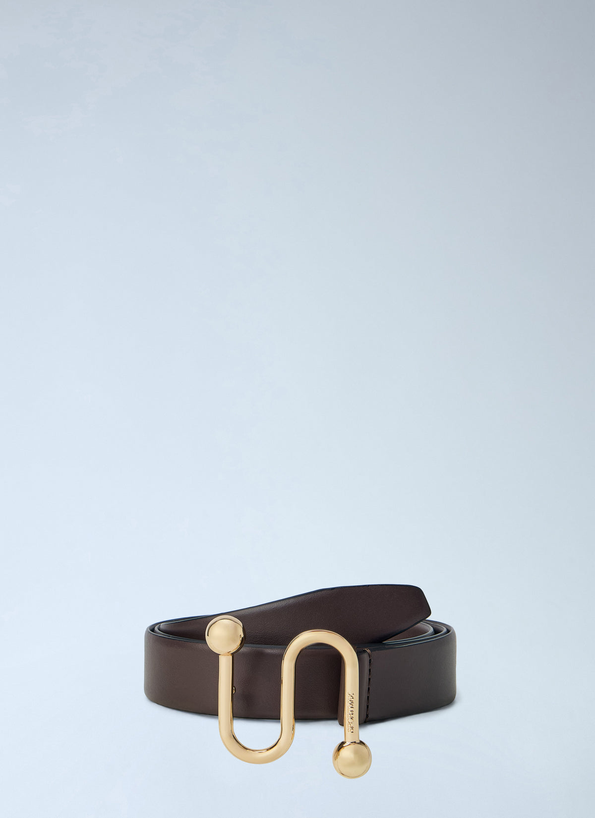 Sportmax Women Hook Buckle Leather Belt SPORTMAX
