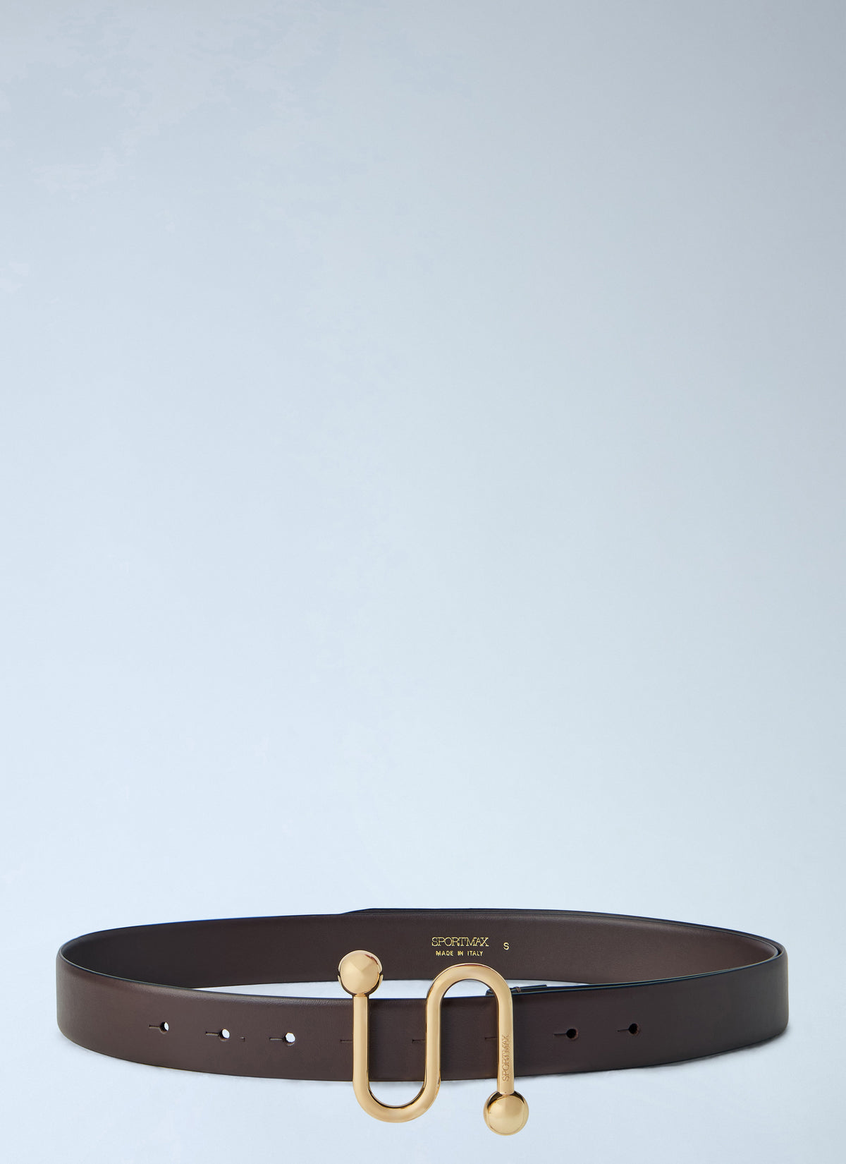 Sportmax Women Hook Buckle Leather Belt SPORTMAX