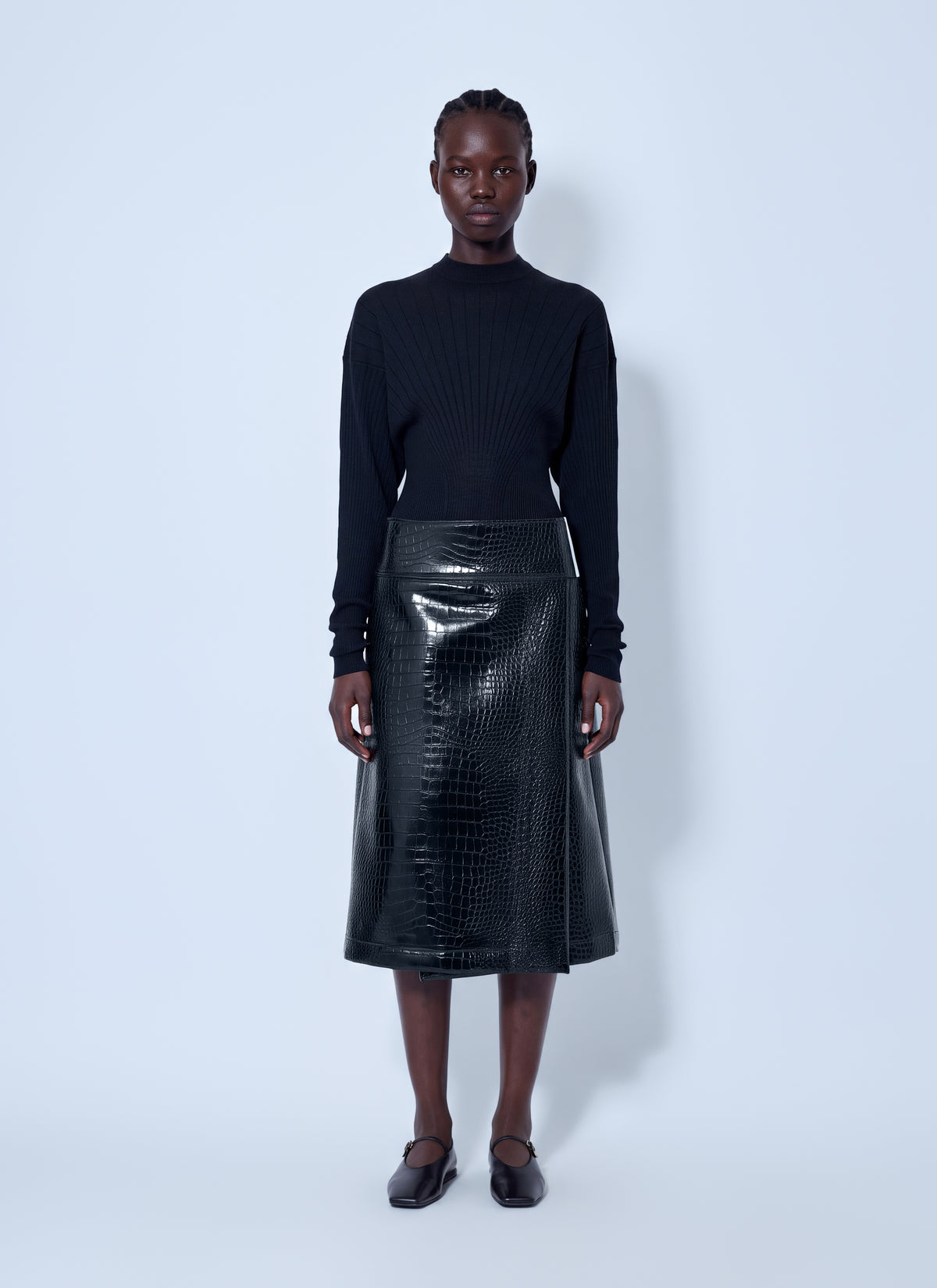 Sportmax Women Aquile Embossed Midi Skirt SPORTMAX