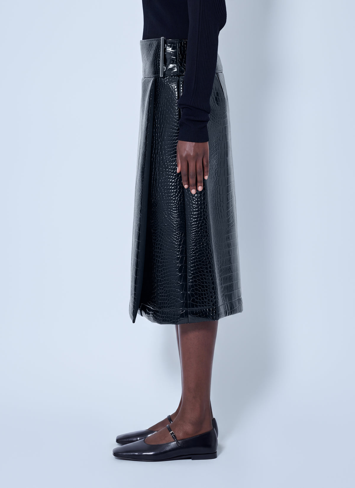 Sportmax Women Aquile Embossed Midi Skirt SPORTMAX