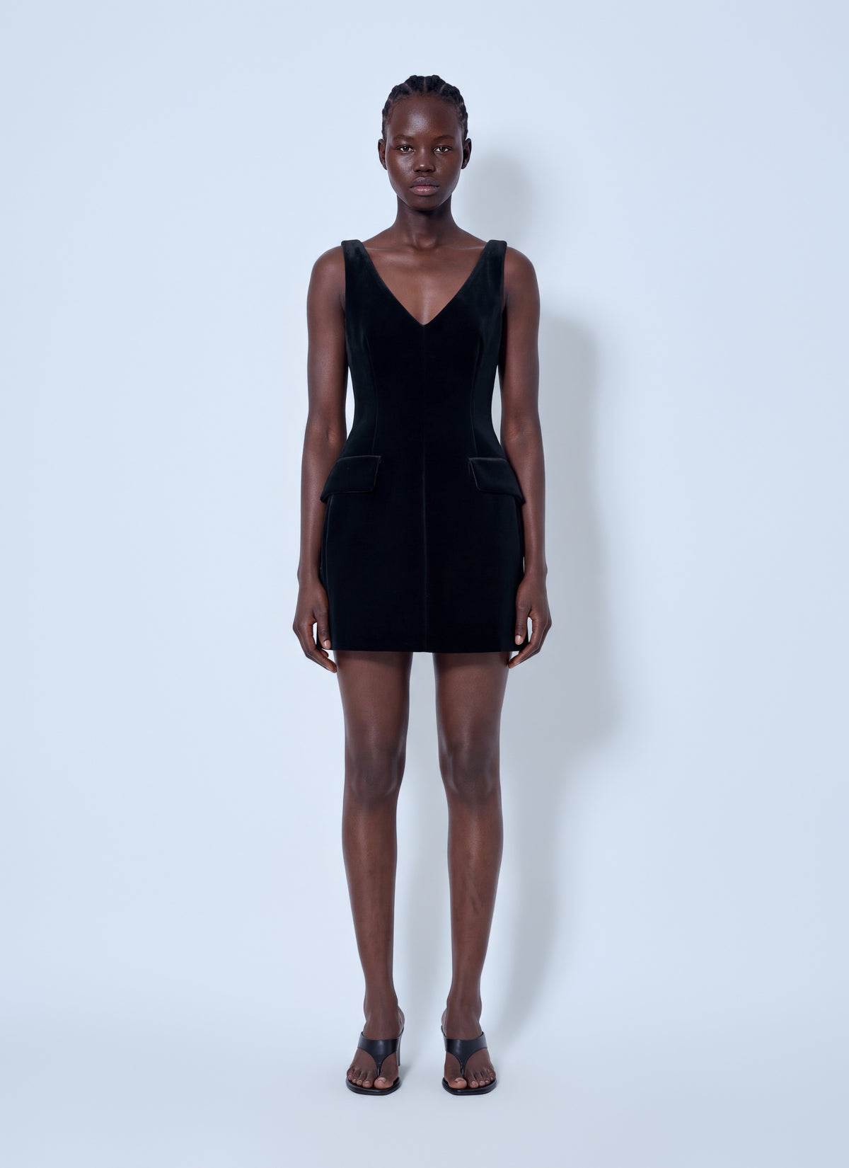 Sportmax Women Sleeveless Velvet Mini Dress SPORTMAX