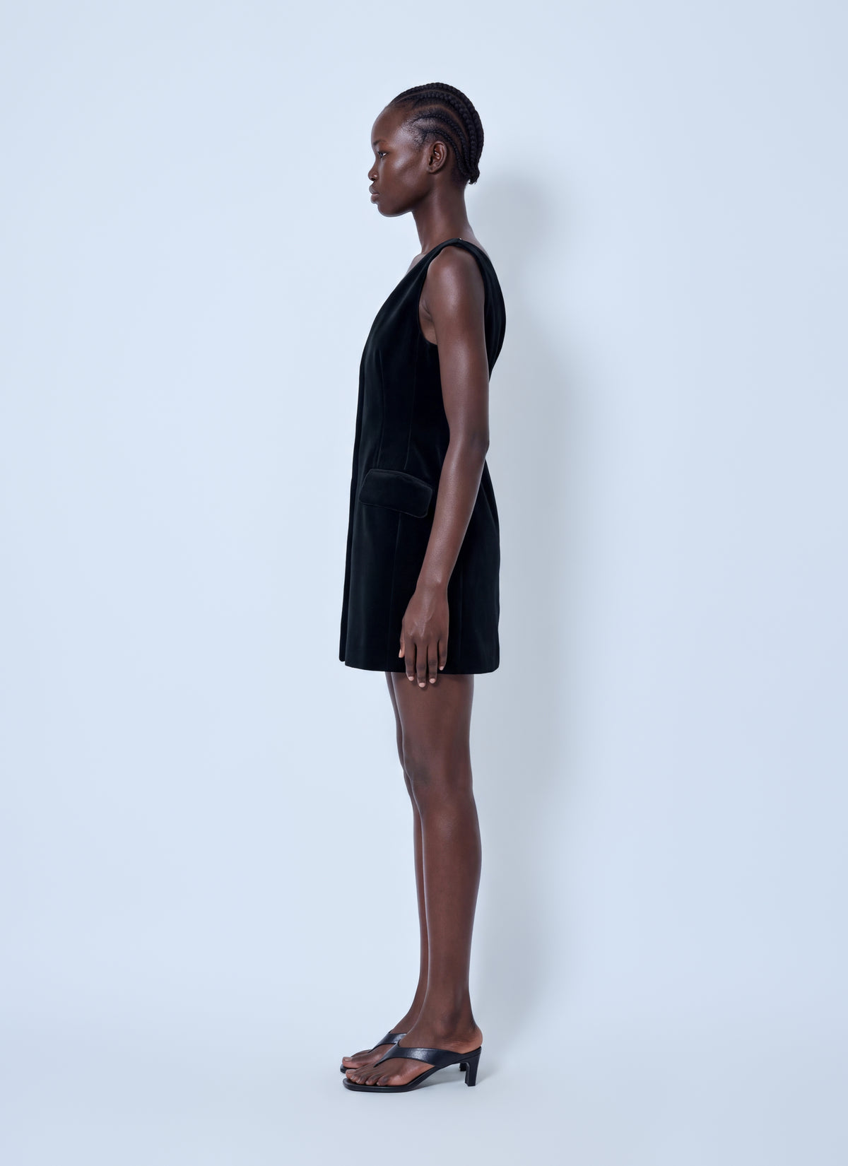 Sportmax Women Sleeveless Velvet Mini Dress SPORTMAX