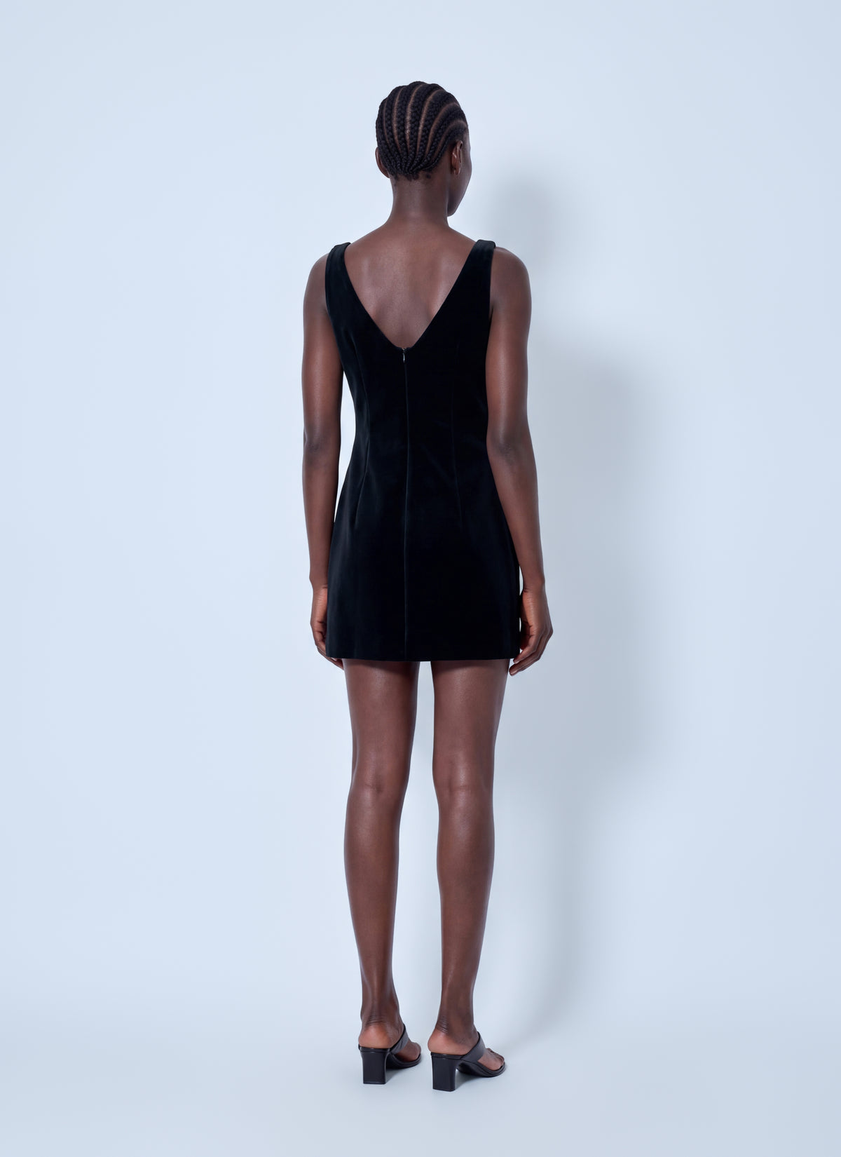 Sportmax Women Sleeveless Velvet Mini Dress SPORTMAX