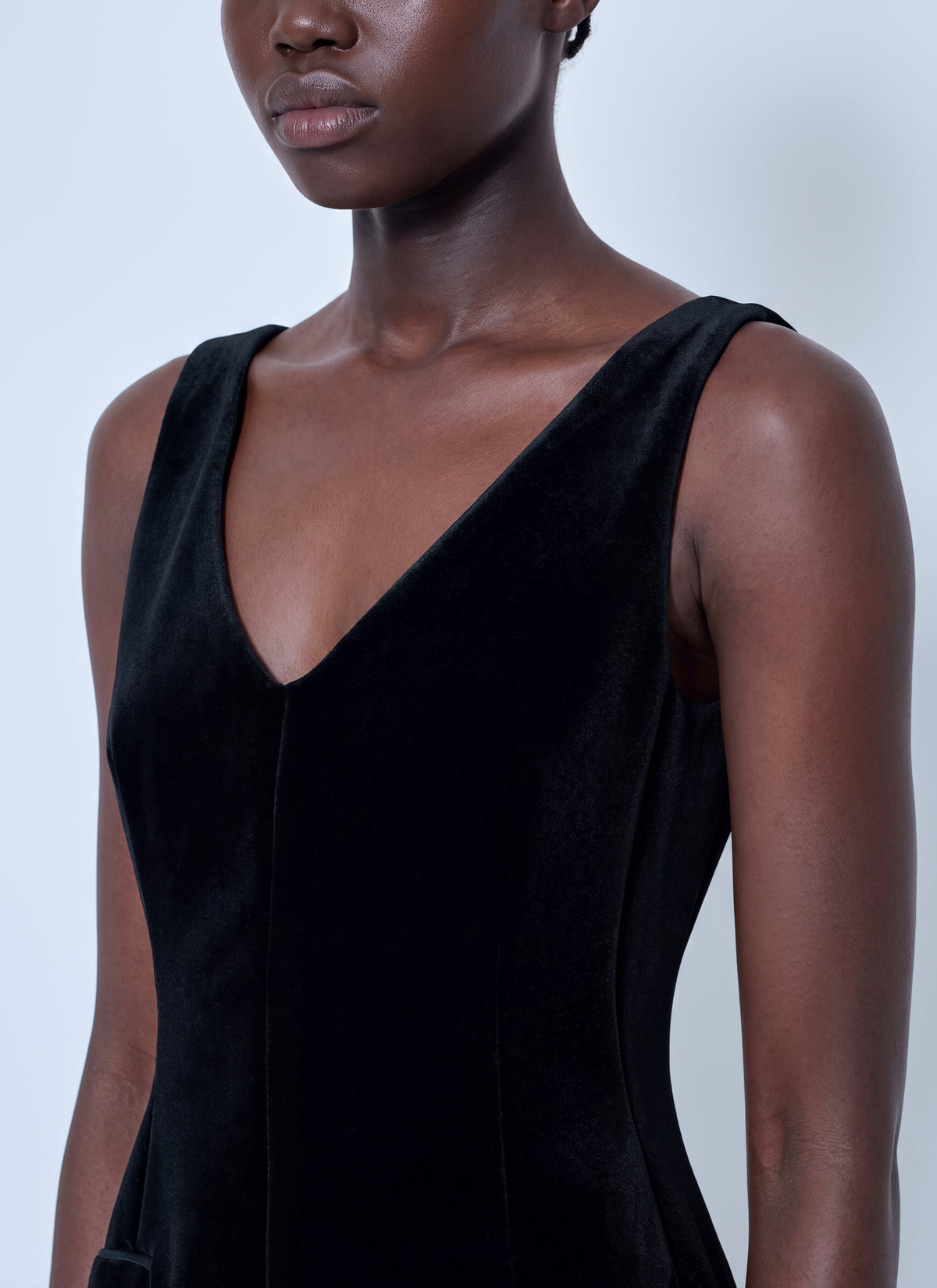 Sportmax Women Sleeveless Velvet Mini Dress SPORTMAX