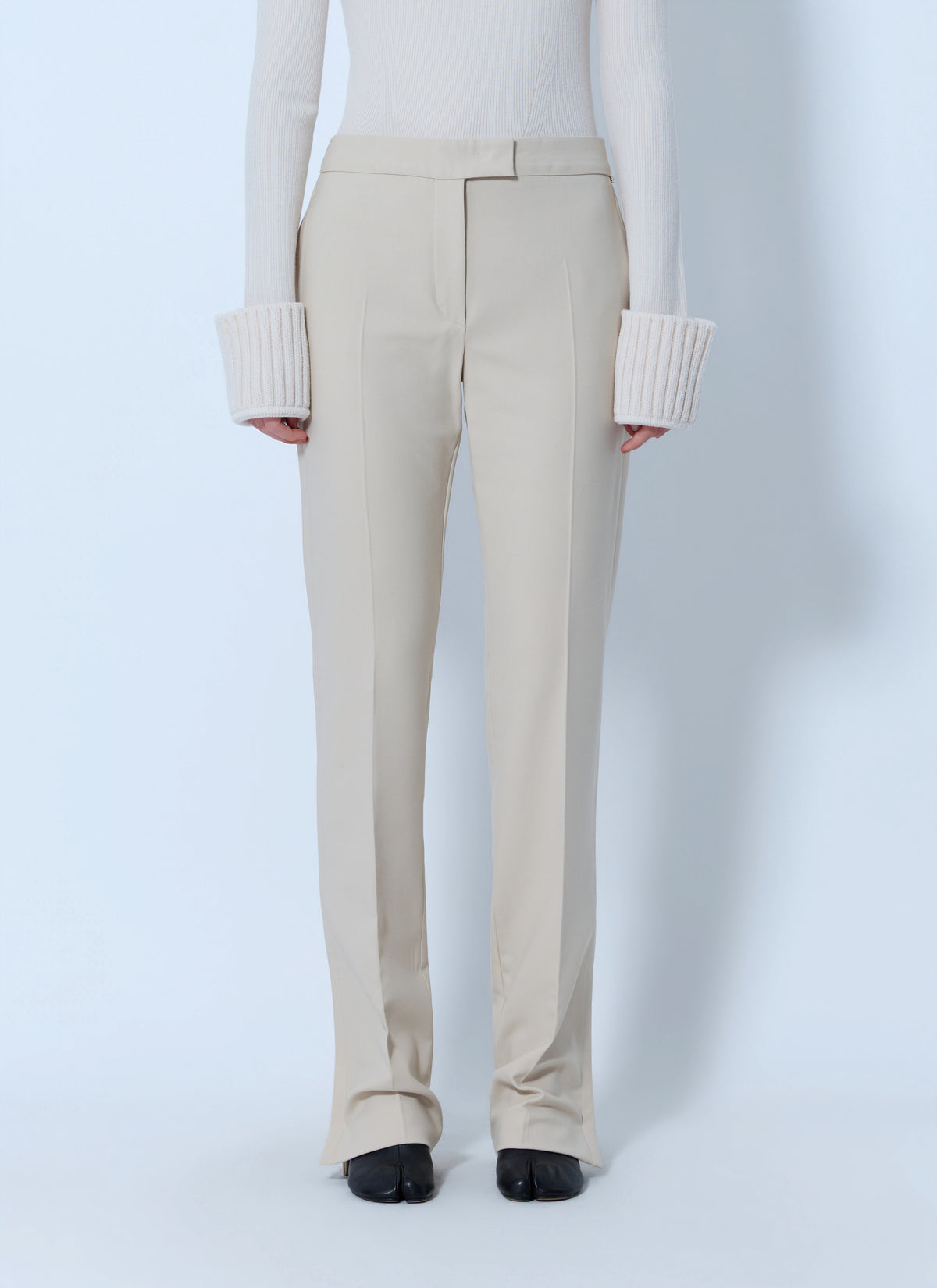 Sportmax Women Tailored Wool Grain-De-Poudre Trousers SPORTMAX