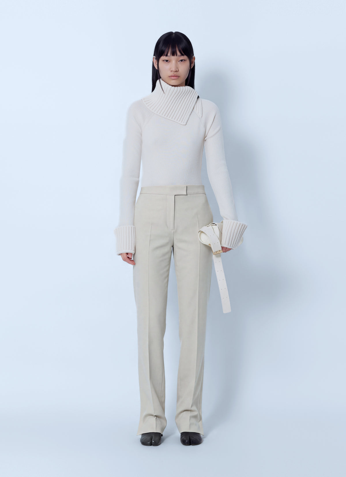 Sportmax Women Tailored Wool Grain-De-Poudre Trousers SPORTMAX