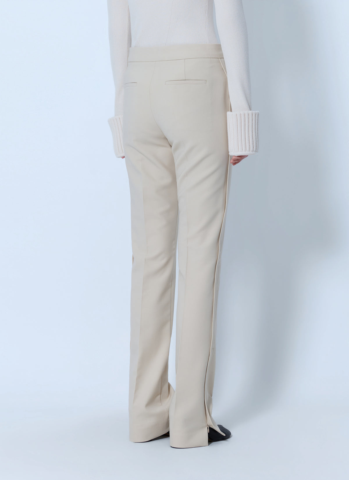 Sportmax Women Tailored Wool Grain-De-Poudre Trousers SPORTMAX
