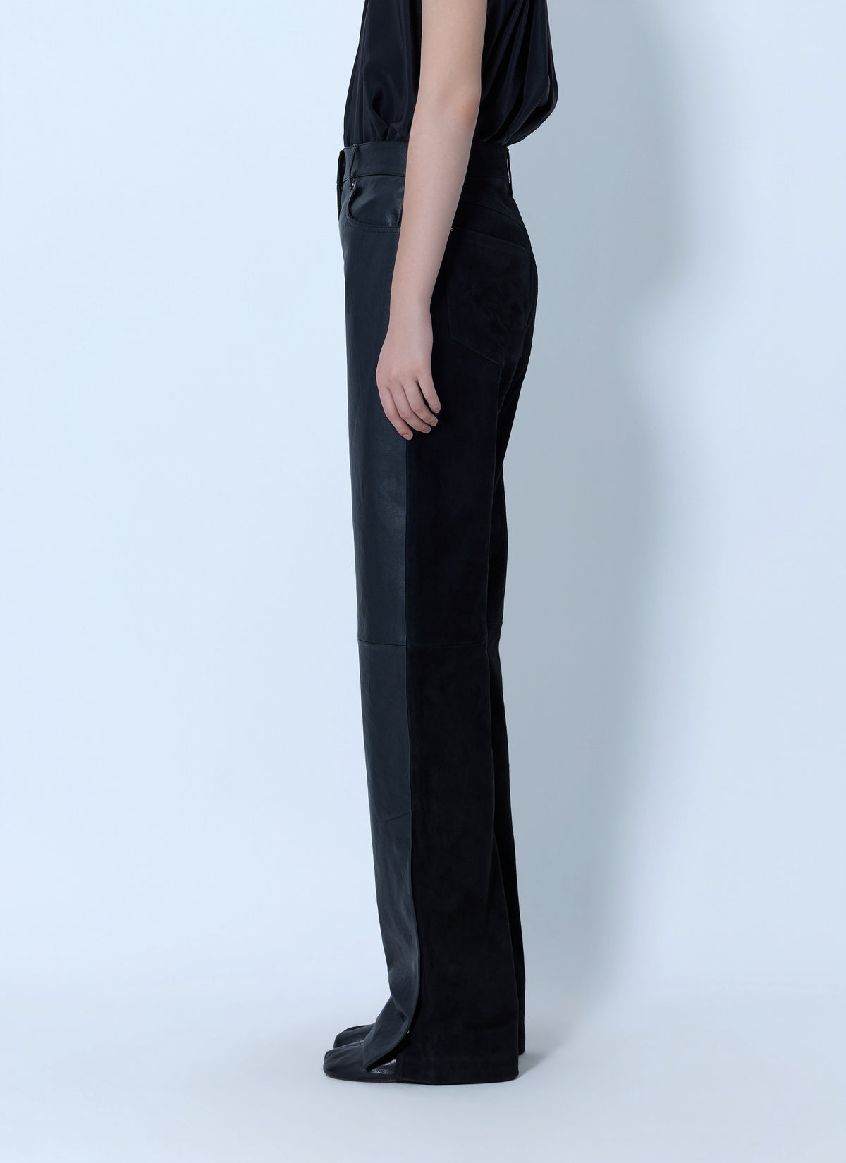 Sportmax Women High-Waist Leather Trousers SPORTMAX
