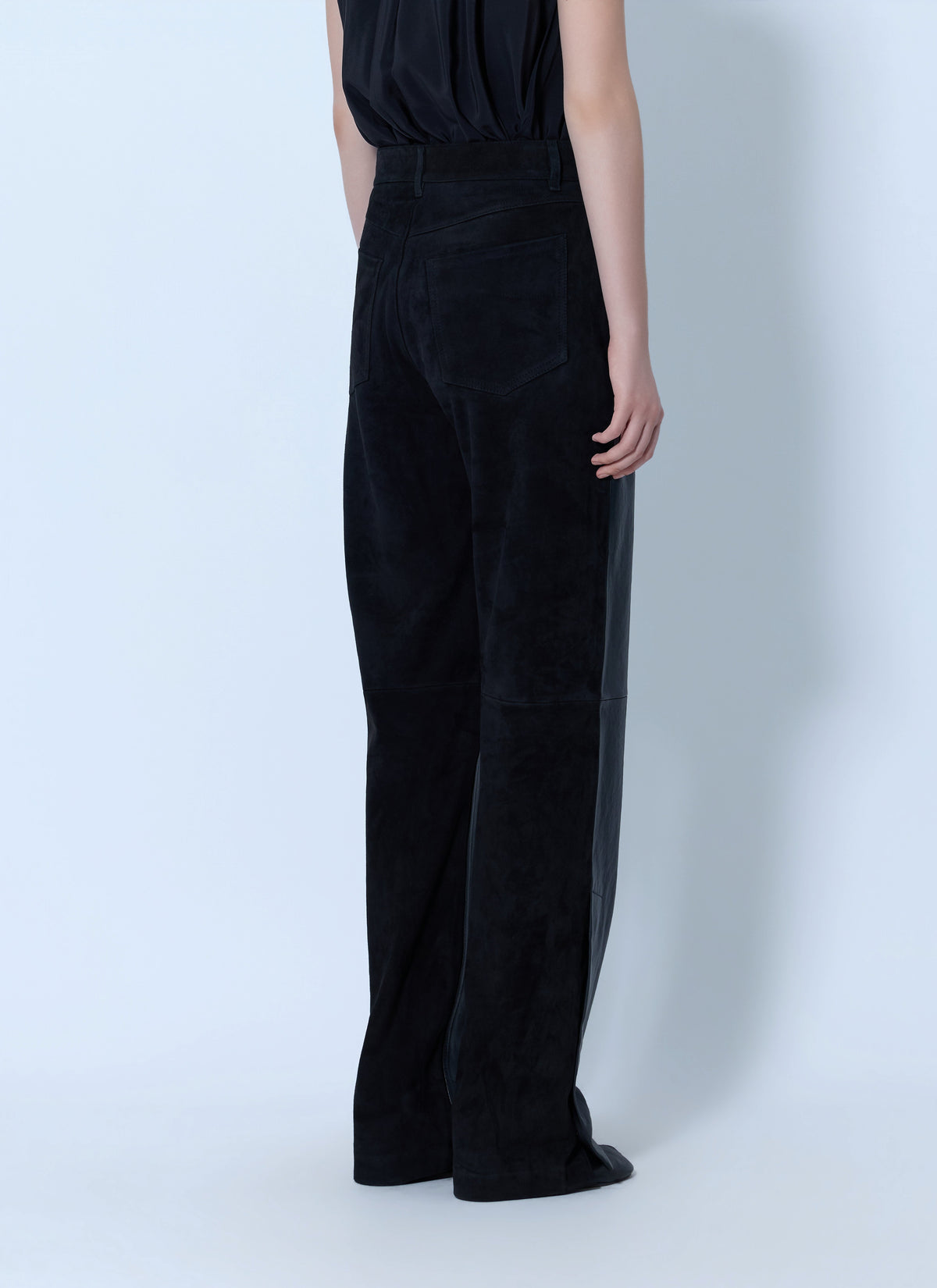 Sportmax Women High-Waist Leather Trousers SPORTMAX