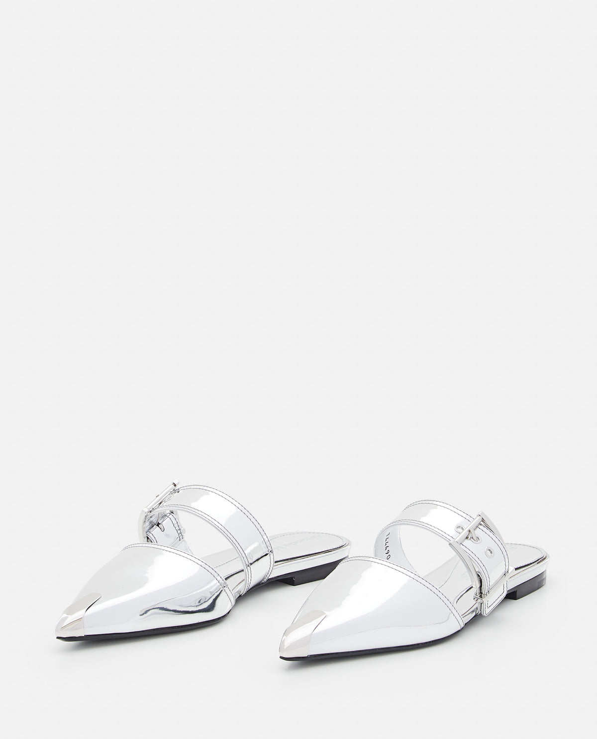 Alexander Mcqueen Women Mirror Pointed Open Back Sandals ALEXANDER MCQUEEN