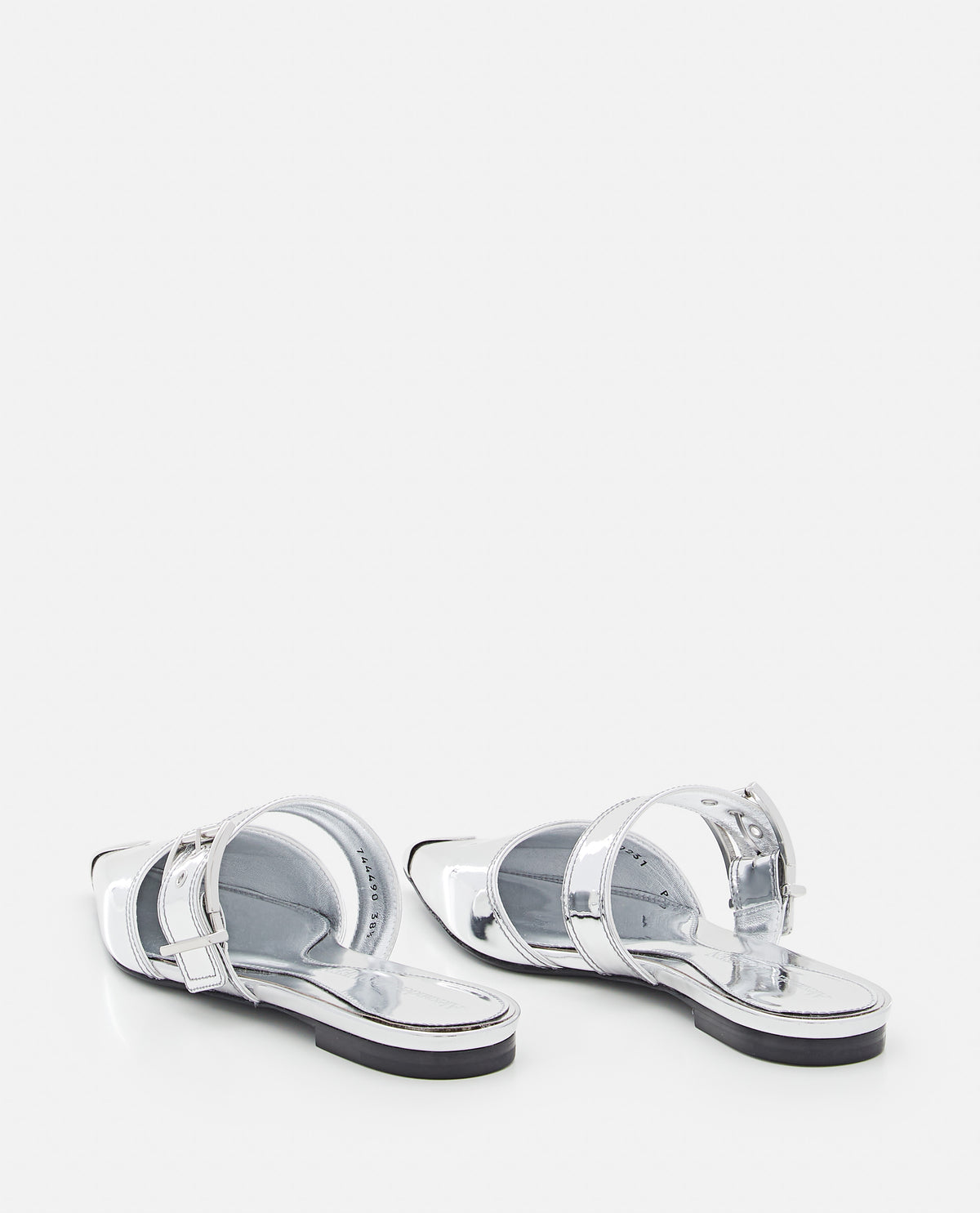 Alexander Mcqueen Women Mirror Pointed Open Back Sandals ALEXANDER MCQUEEN