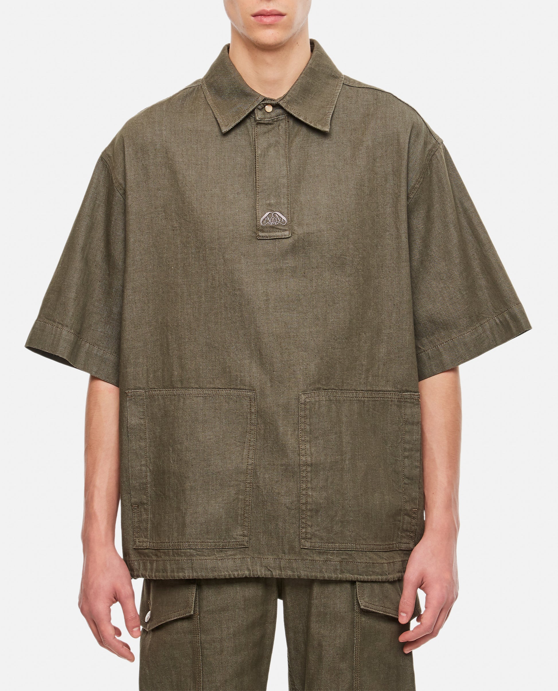 Alexander Mcqueen Men Denim Cotton Shirt ALEXANDER MCQUEEN