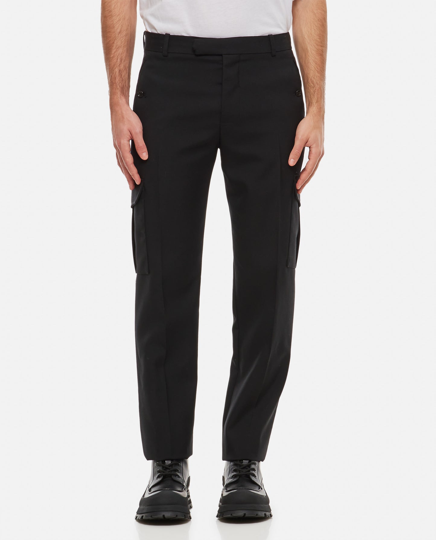 Alexander Mcqueen Men Wool Gabardine Trousers ALEXANDER MCQUEEN