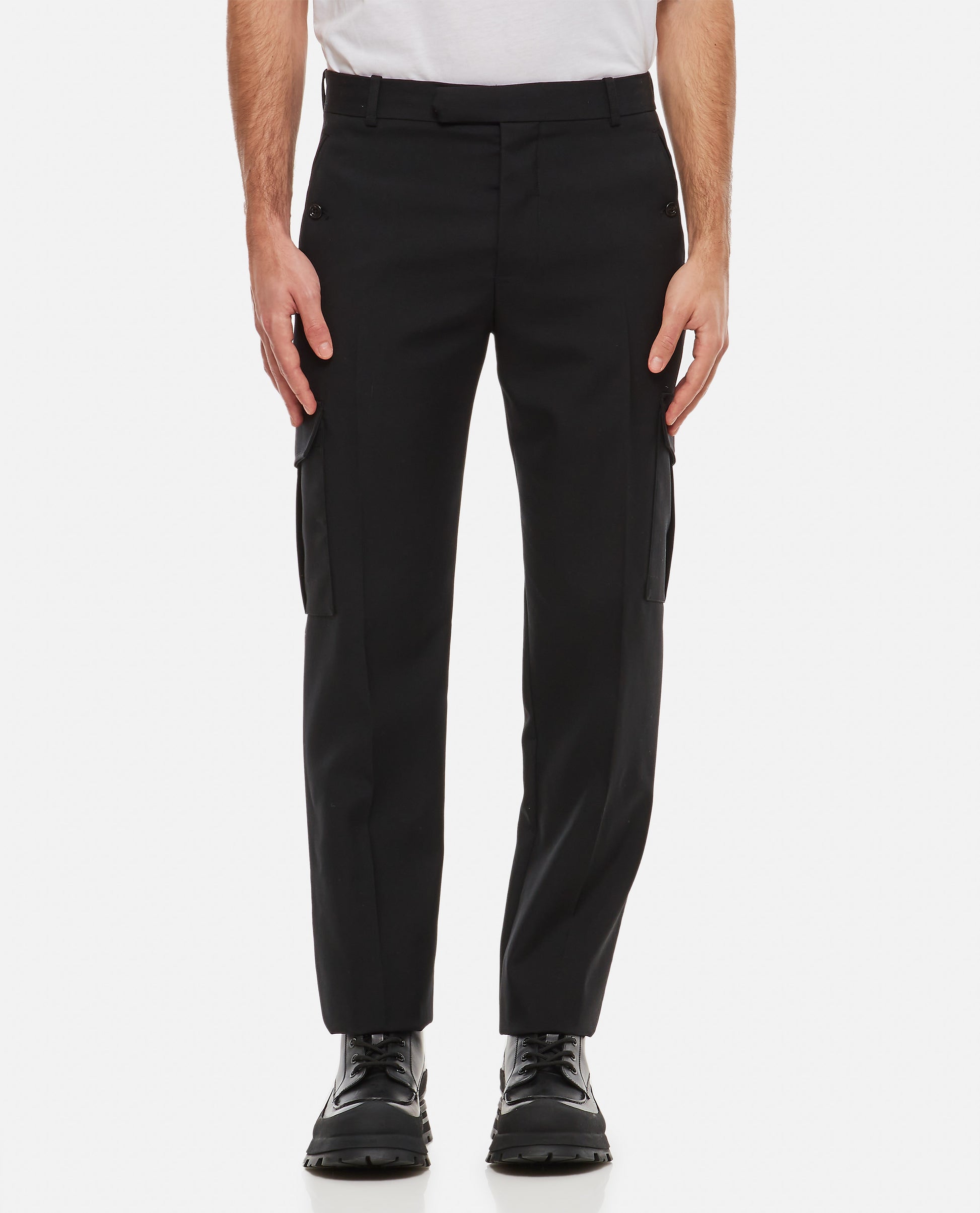 Alexander Mcqueen Men Wool Gabardine Trousers ALEXANDER MCQUEEN