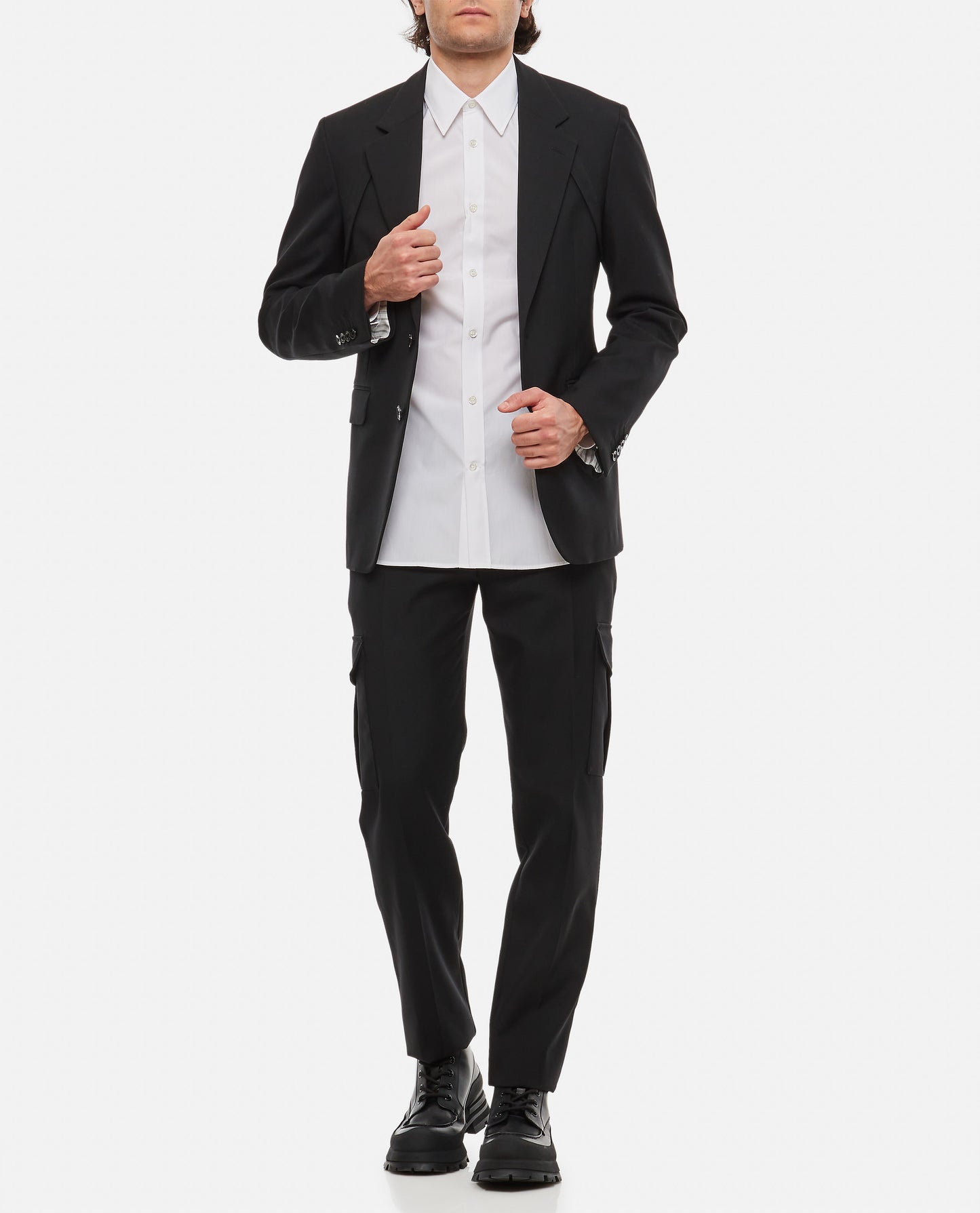 Alexander Mcqueen Men Wool Gabardine Trousers ALEXANDER MCQUEEN