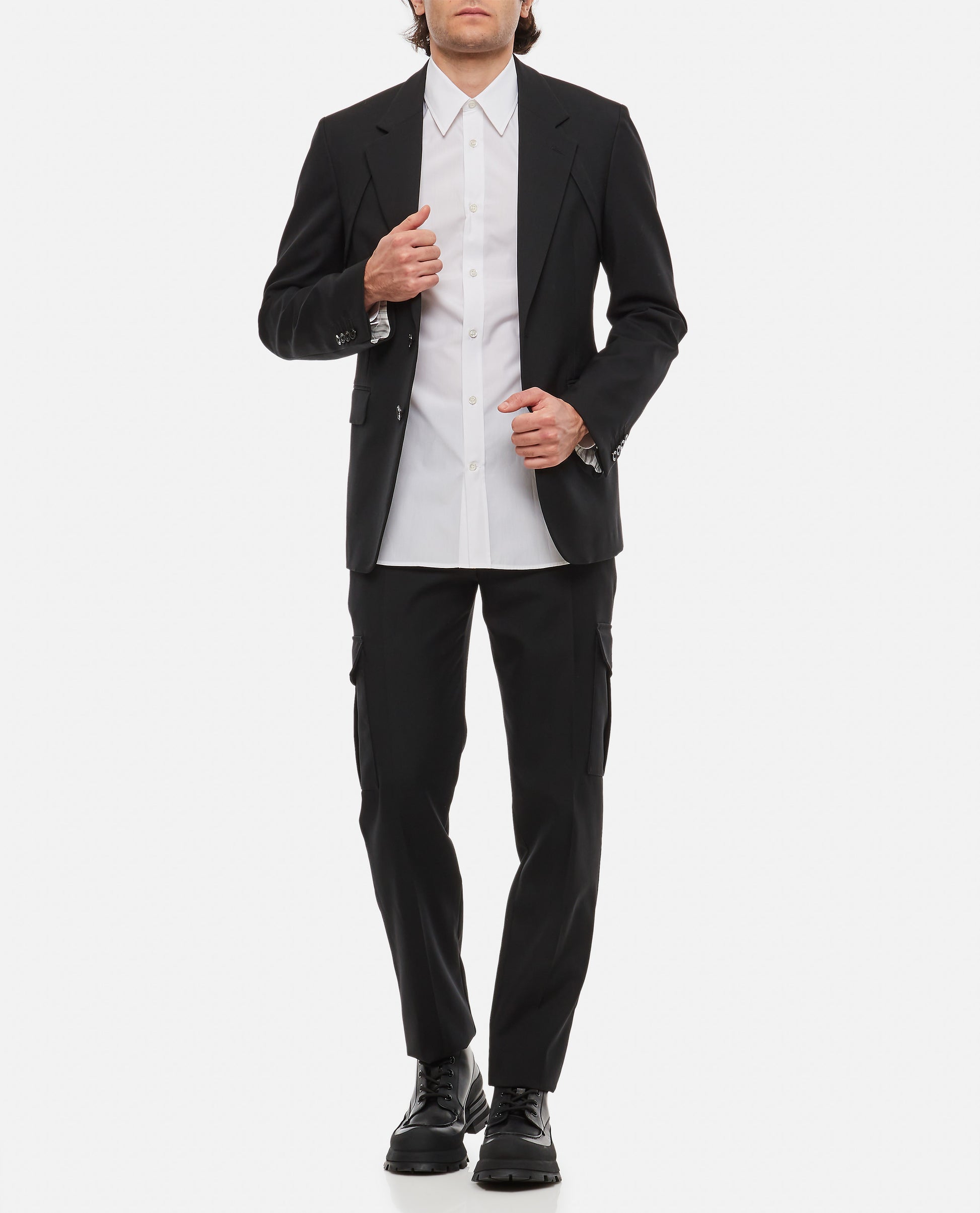Alexander Mcqueen Men Wool Gabardine Trousers ALEXANDER MCQUEEN