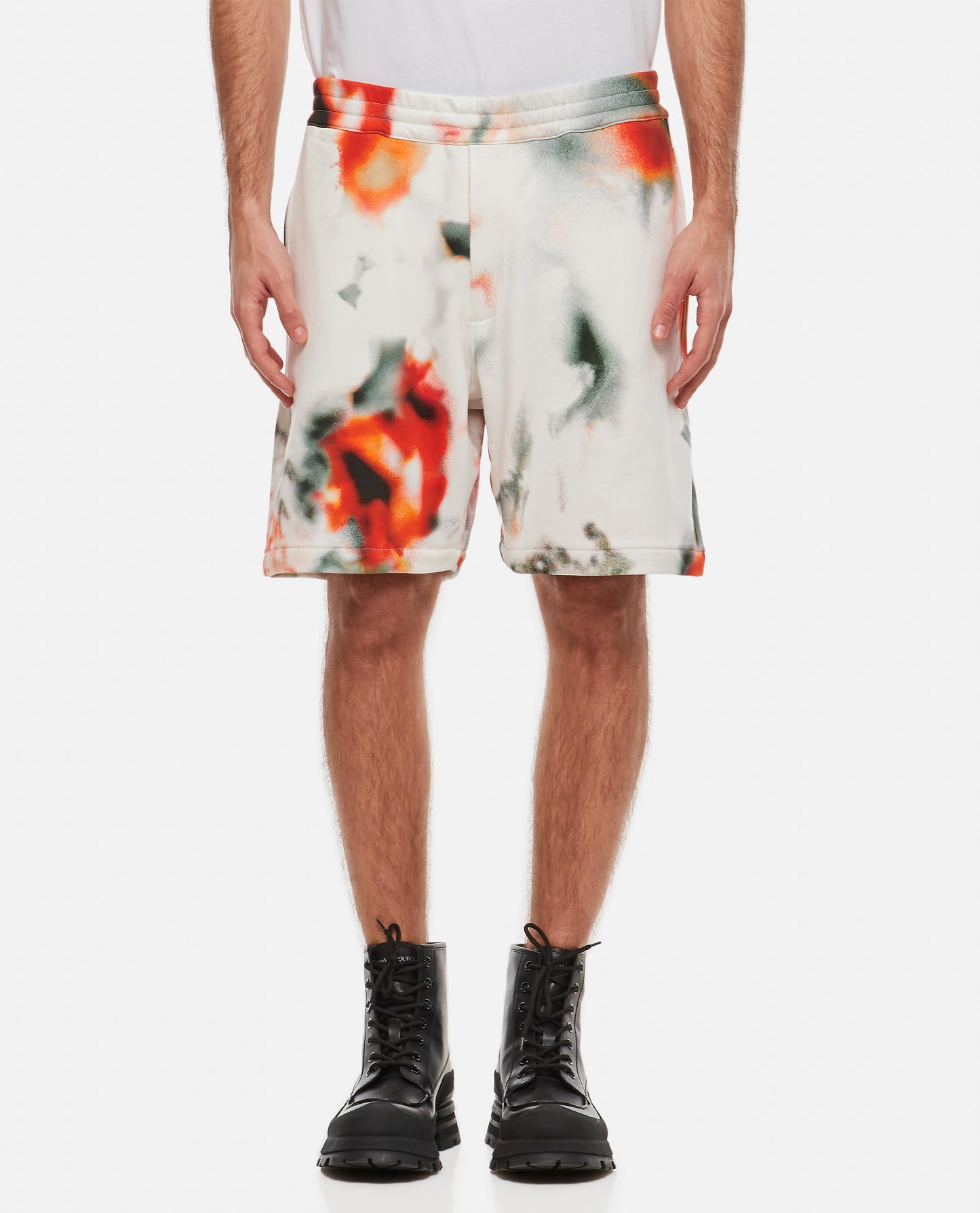 Alexander Mcqueen Men Cotton Printed Shorts ALEXANDER MCQUEEN