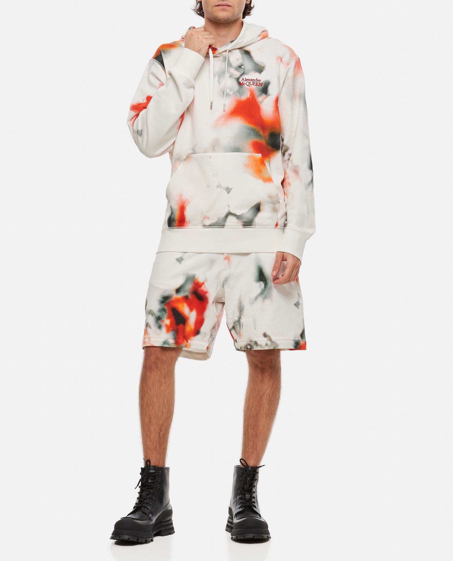 Alexander Mcqueen Men Cotton Printed Shorts ALEXANDER MCQUEEN