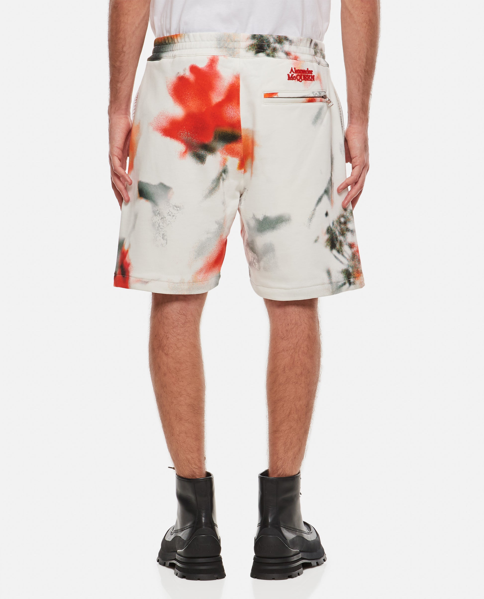 Alexander Mcqueen Men Cotton Printed Shorts ALEXANDER MCQUEEN