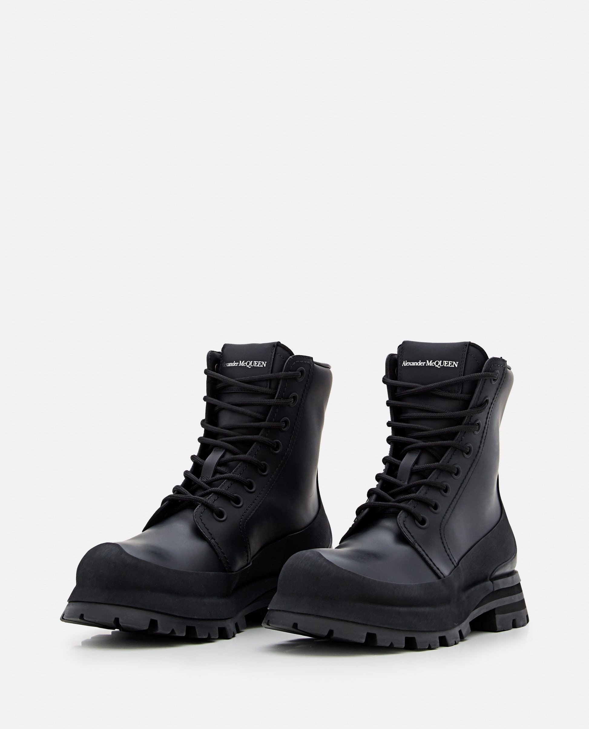 Alexander Mcqueen Men Leather Boots ALEXANDER MCQUEEN