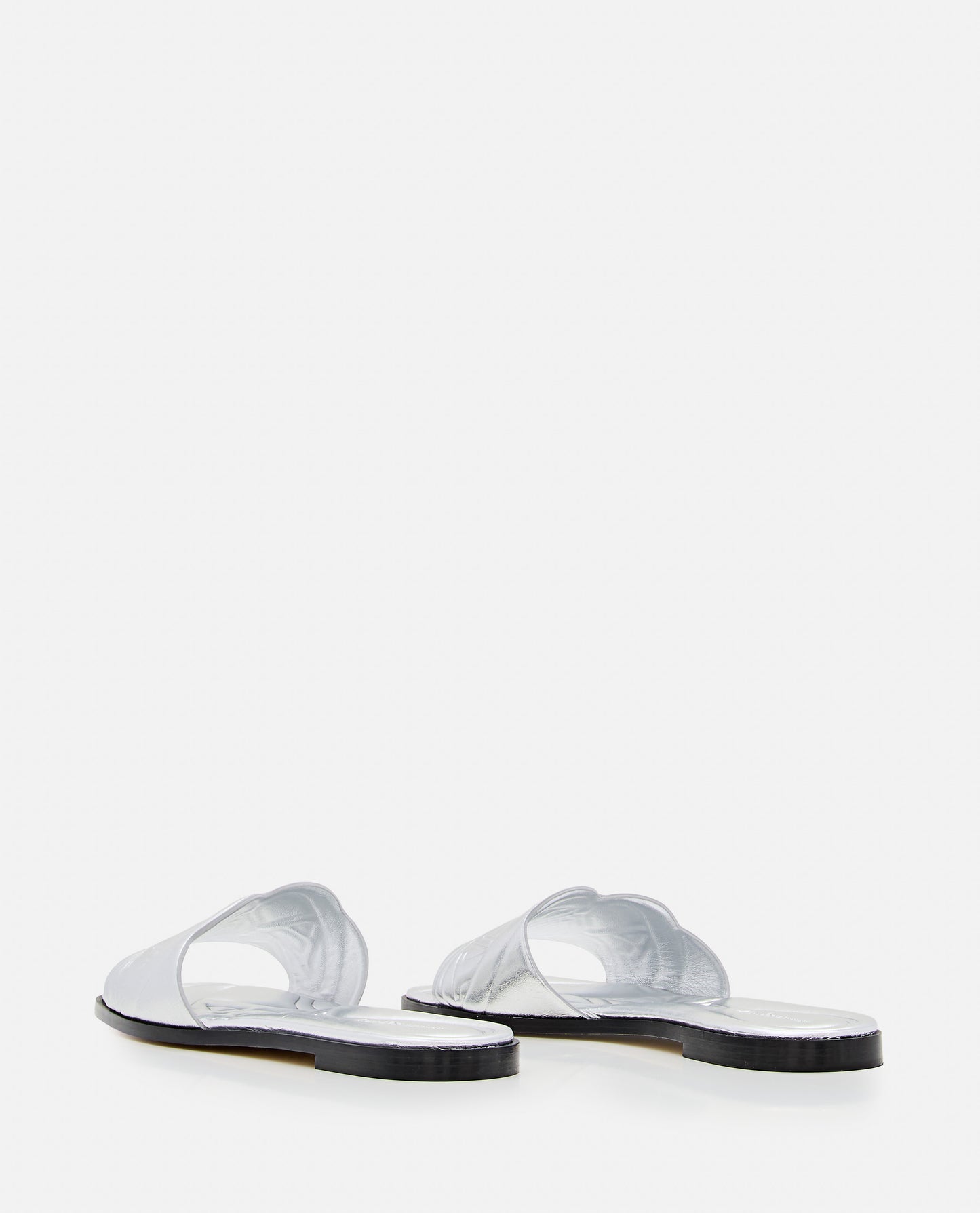 Alexander Mcqueen Women Flat Leather Slide Sandal ALEXANDER MCQUEEN