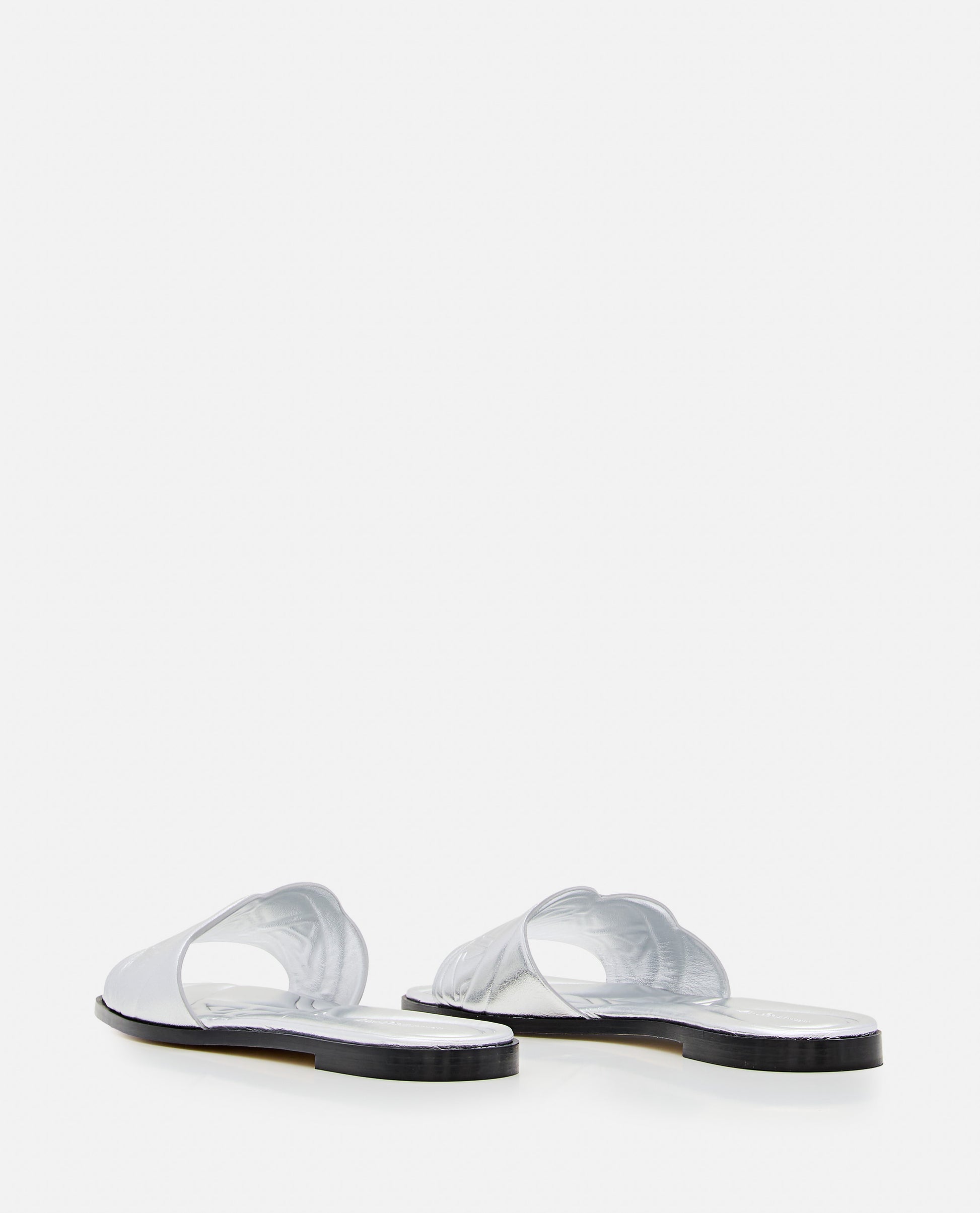 Alexander Mcqueen Women Flat Leather Slide Sandal ALEXANDER MCQUEEN
